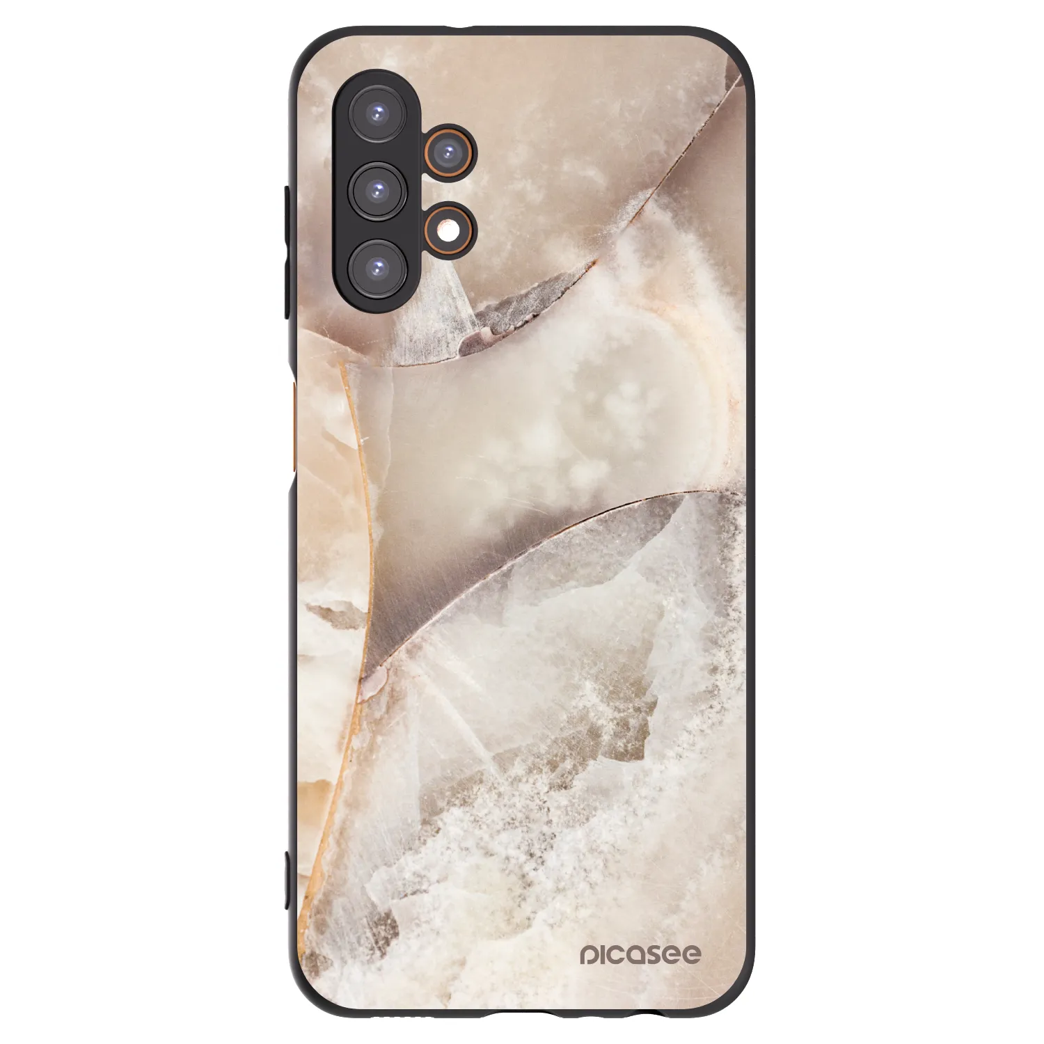 Picasee fekete szilikon tok az alábbi mobiltelefonokra Samsung Galaxy A13 5G - Cream marble