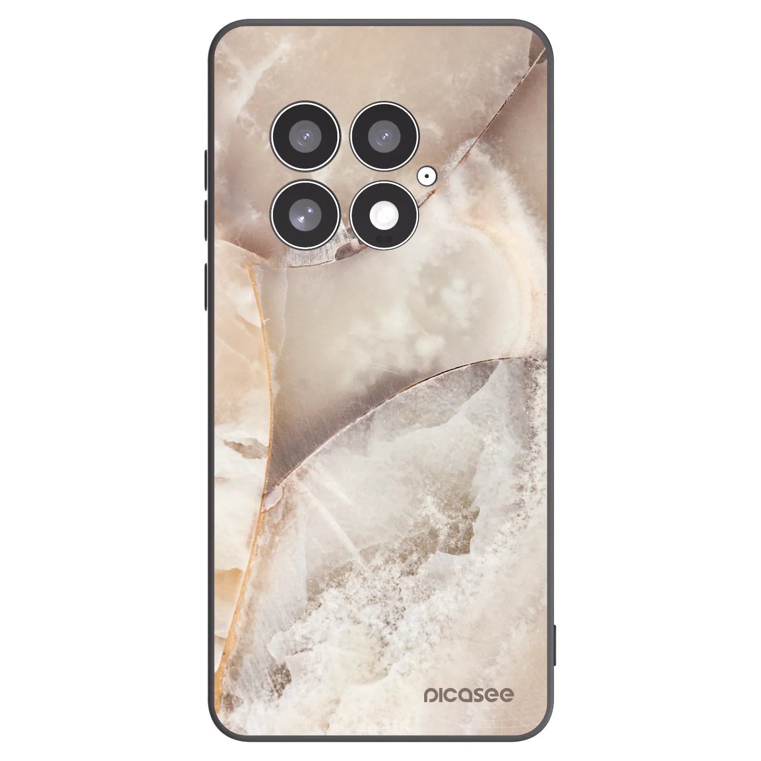 Picasee fekete szilikon tok az alábbi mobiltelefonokra OnePlus 13 5G - Cream marble