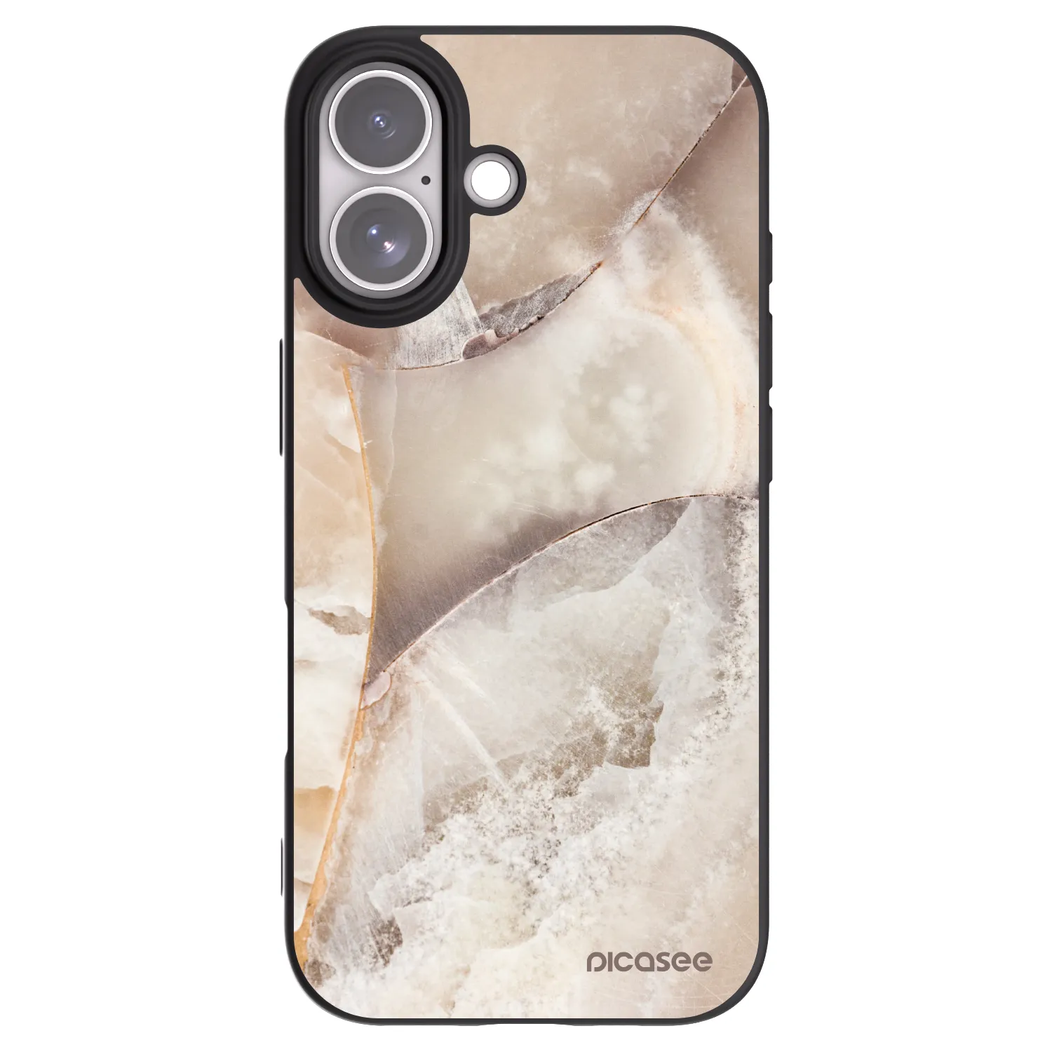 Picasee fekete szilikon tok az alábbi mobiltelefonokra Apple iPhone 17 - Cream marble