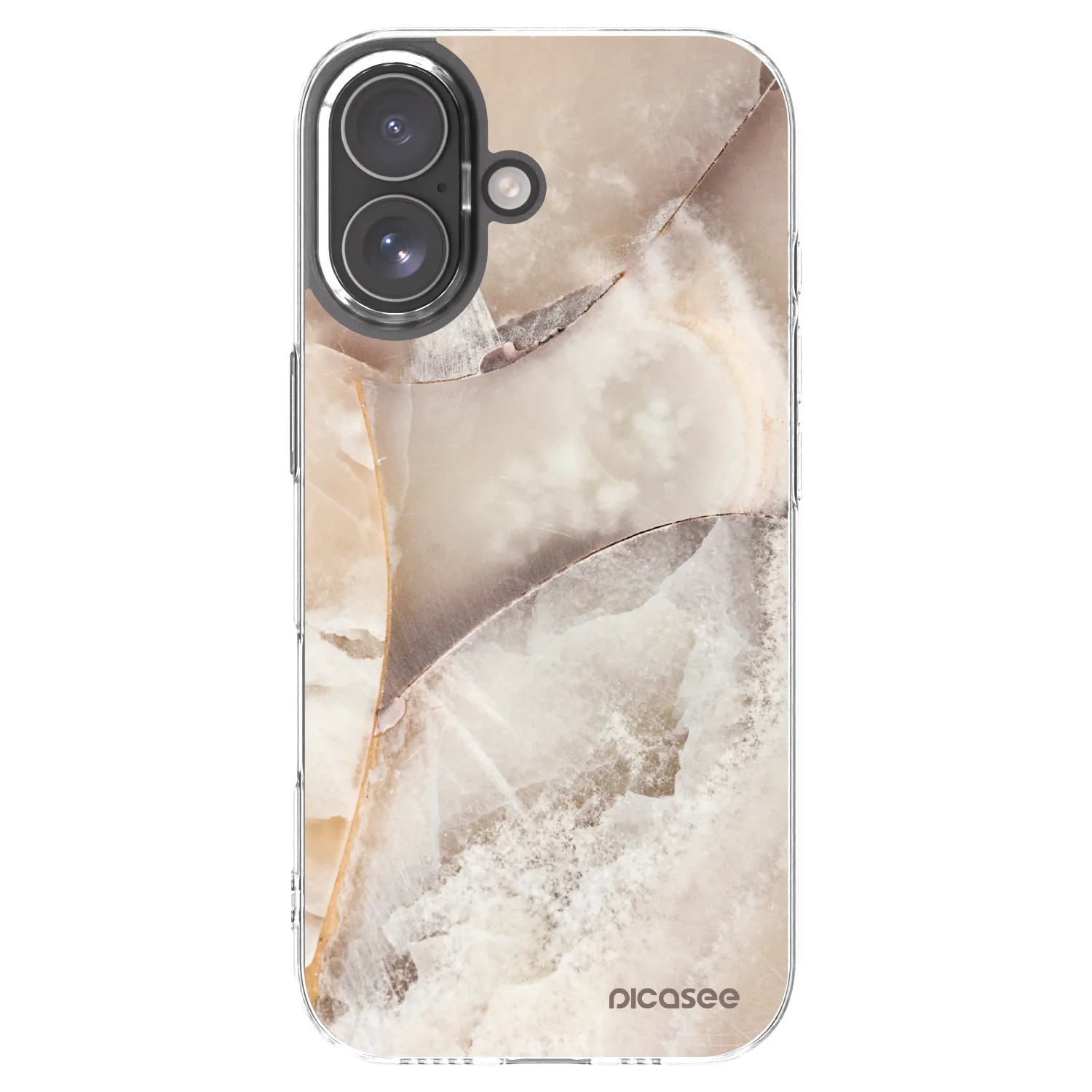 Picasee átlátszó szilikon tok az alábbi mobiltelefonokra Apple iPhone 17 - Cream marble
