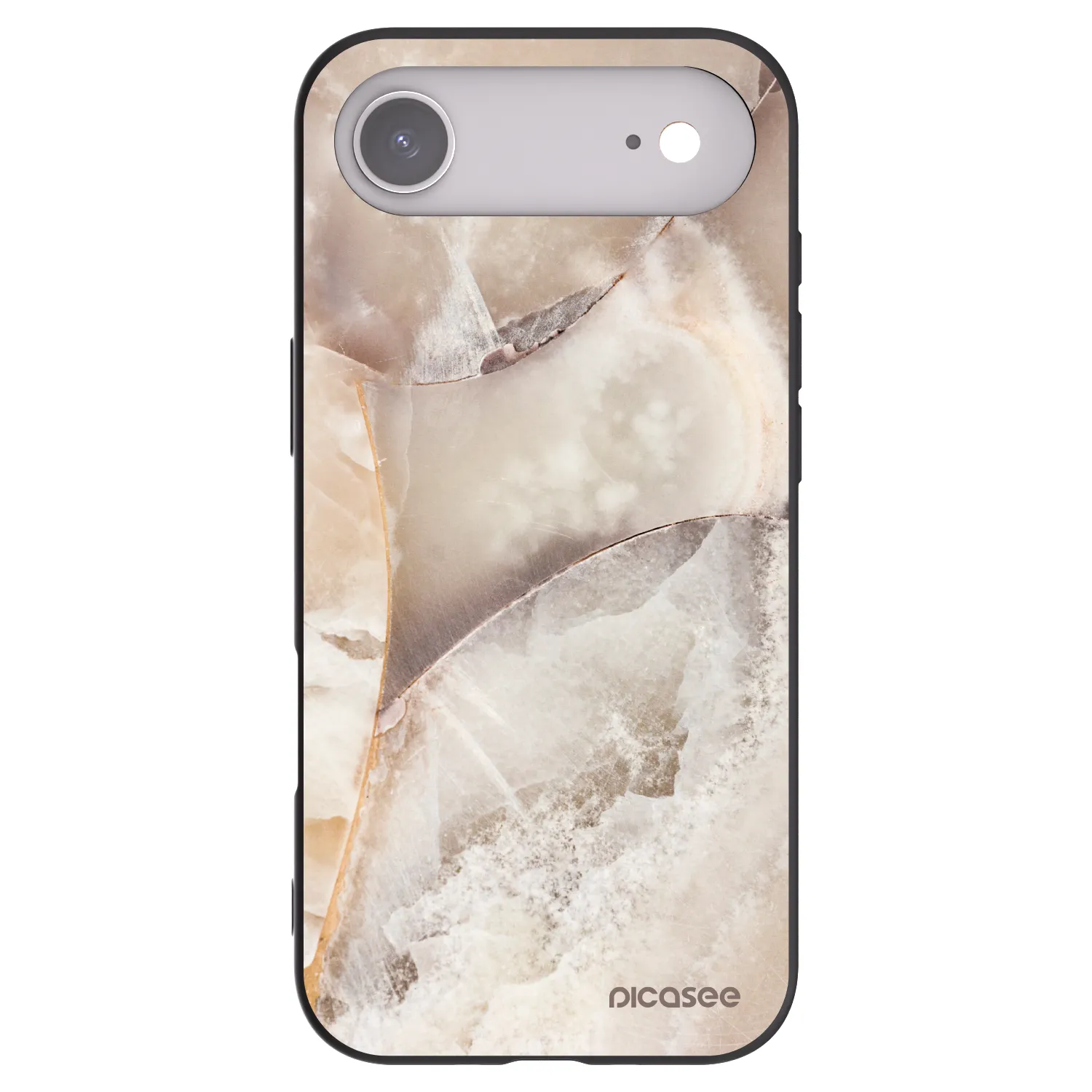 Picasee fekete szilikon tok az alábbi mobiltelefonokra Apple iPhone Air - Cream marble