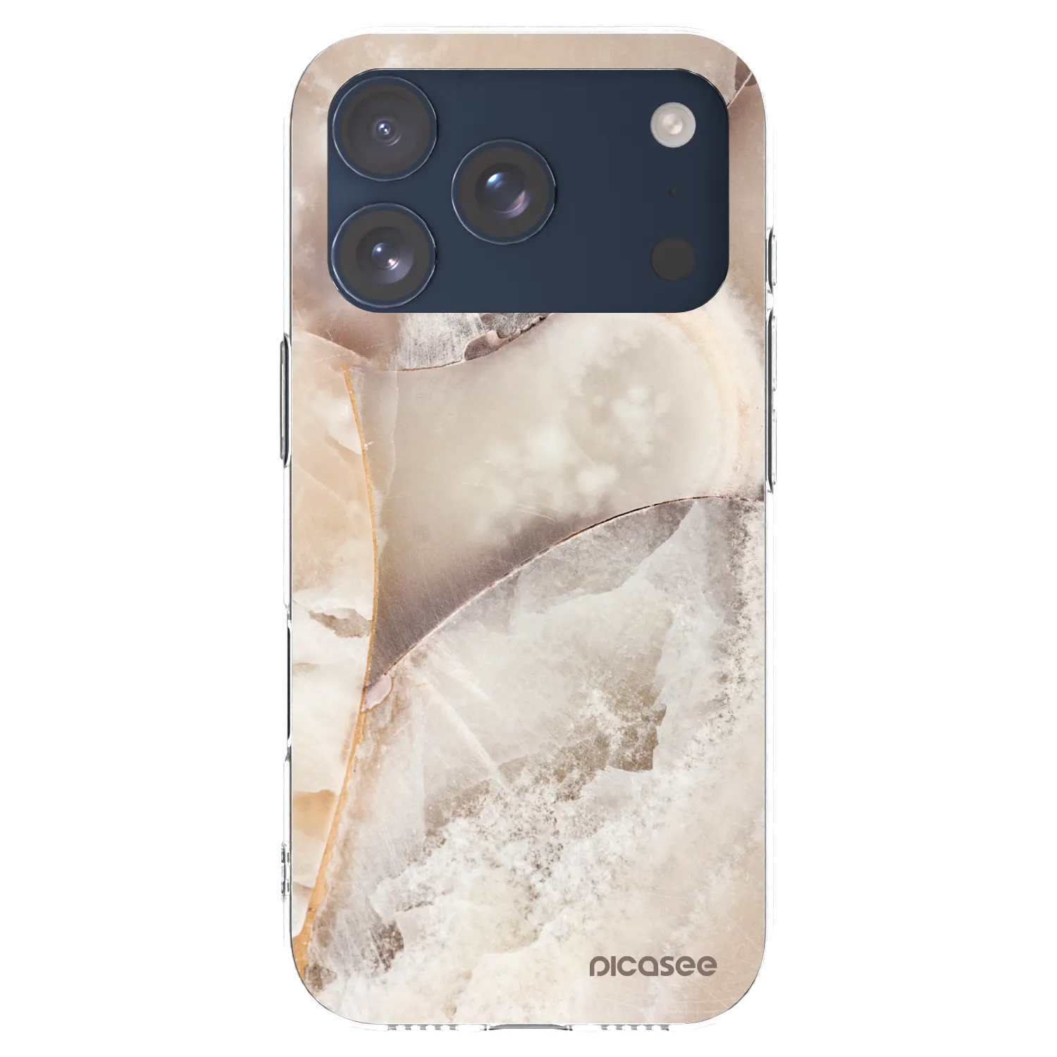 Picasee átlátszó szilikon tok az alábbi mobiltelefonokra Apple iPhone 17 Pro - Cream marble