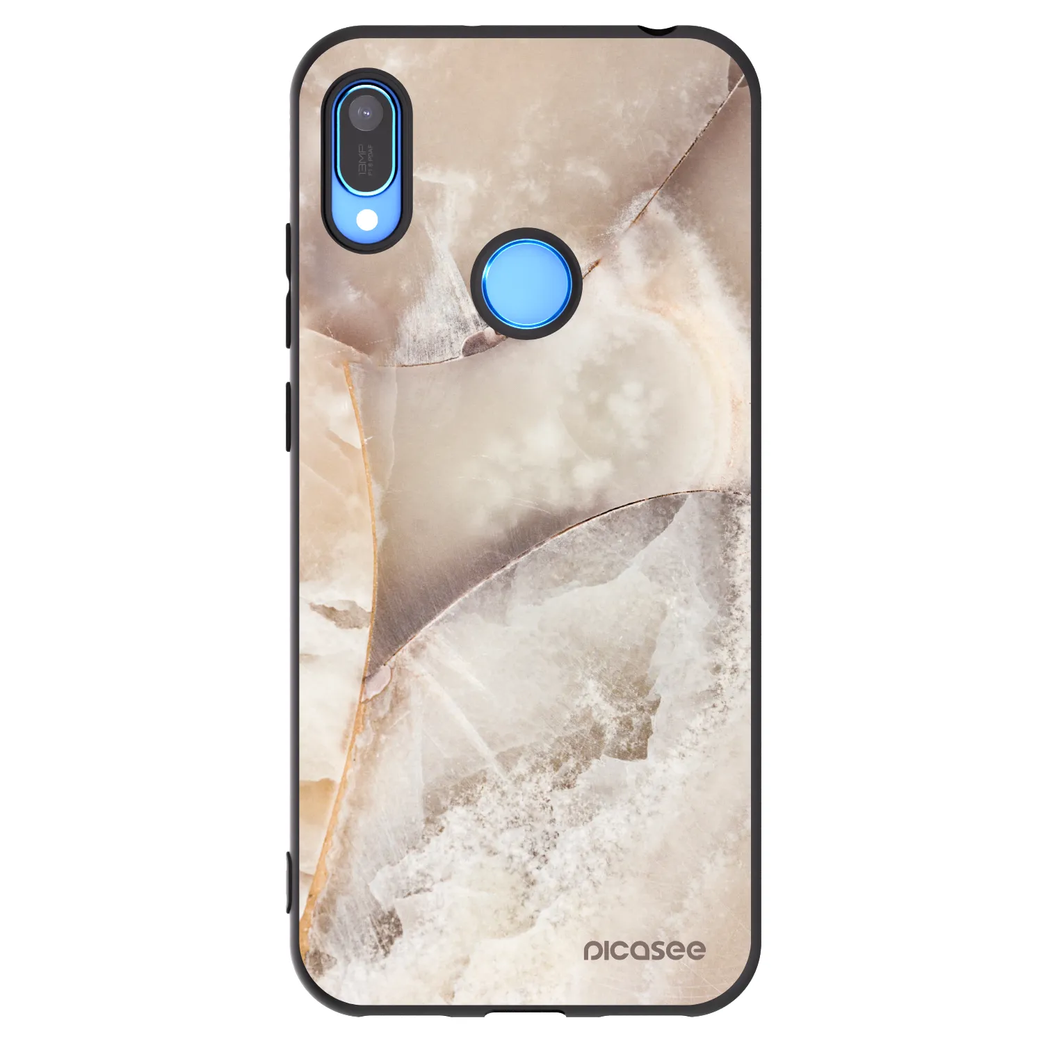 Picasee fekete szilikon tok az alábbi mobiltelefonokra Huawei Y6 2019 - Cream marble
