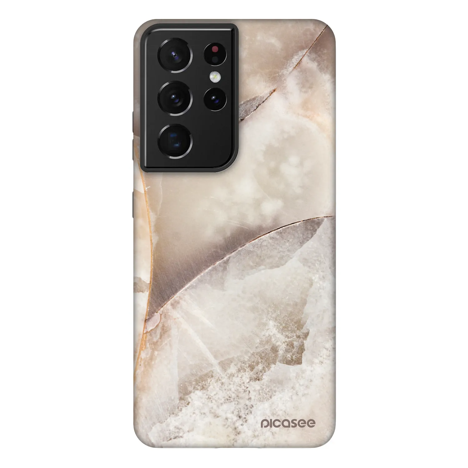 Picasee Fashion Case Samsung Galaxy S21 Ultra 5G G998B - Cream marble