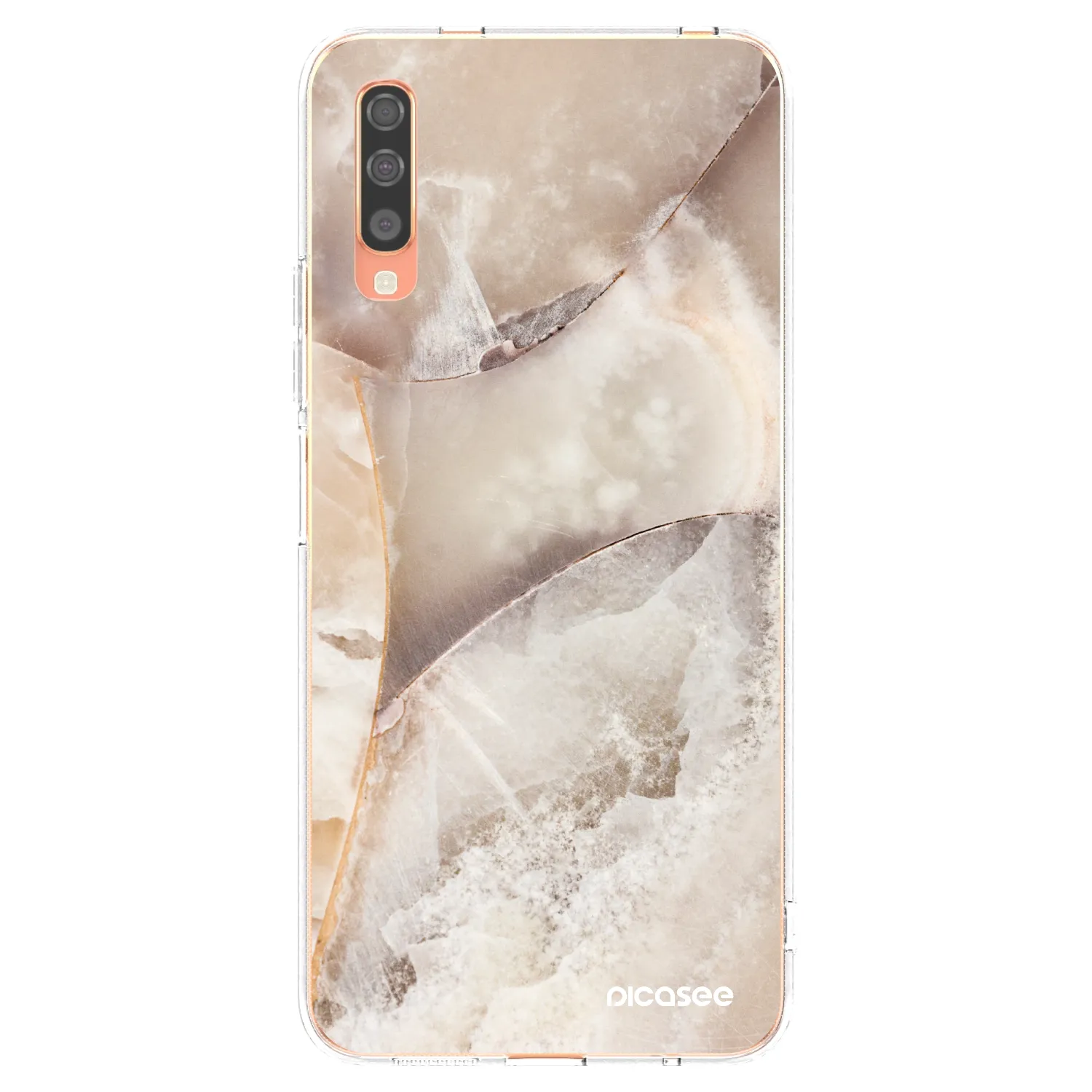 Picasee átlátszó szilikon tok az alábbi mobiltelefonokra Samsung Galaxy A70 A705F - Cream marble