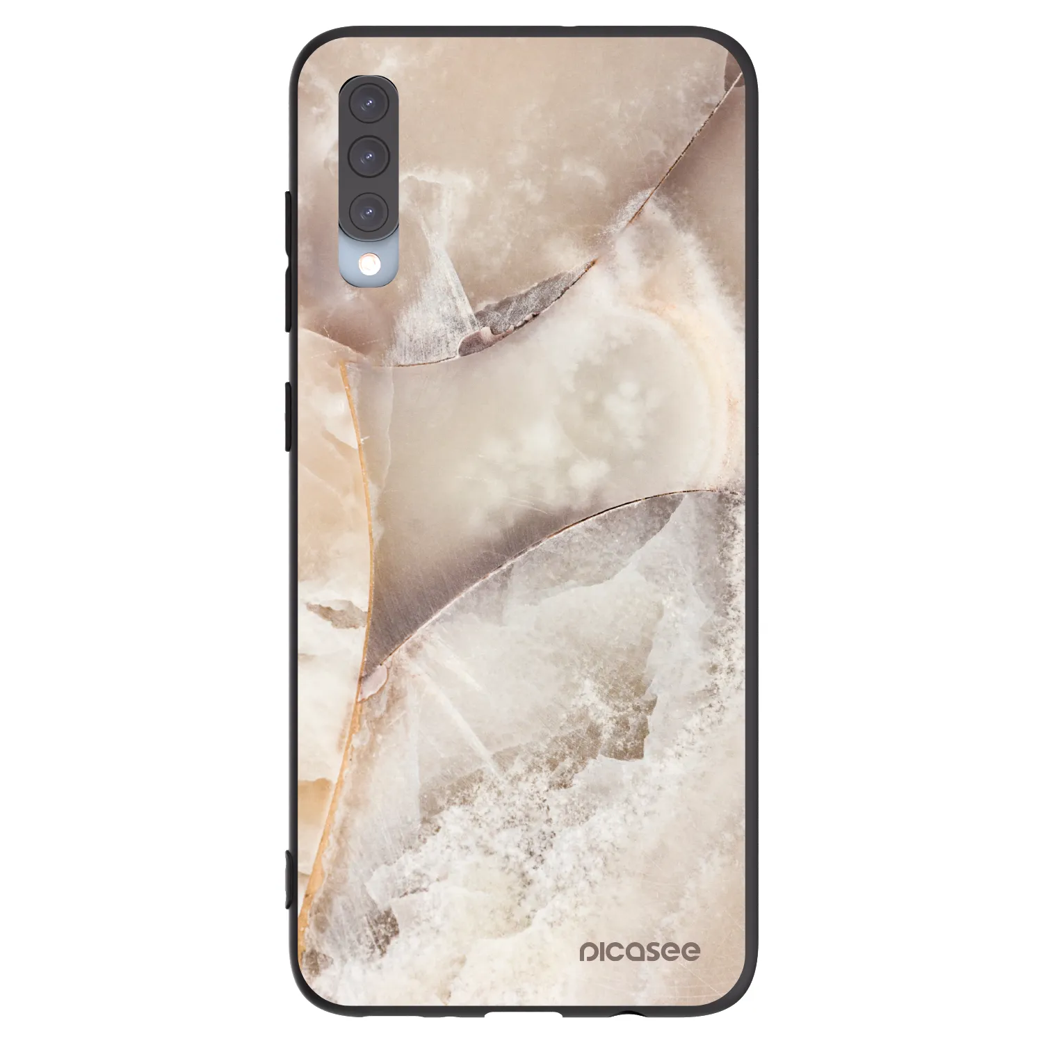 Picasee fekete szilikon tok az alábbi mobiltelefonokra Samsung Galaxy A70 A705F - Cream marble