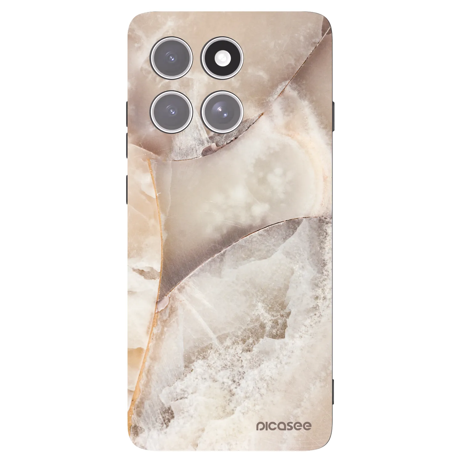 Picasee fekete szilikon tok az alábbi mobiltelefonokra Motorola Edge 60 Pro - Cream marble