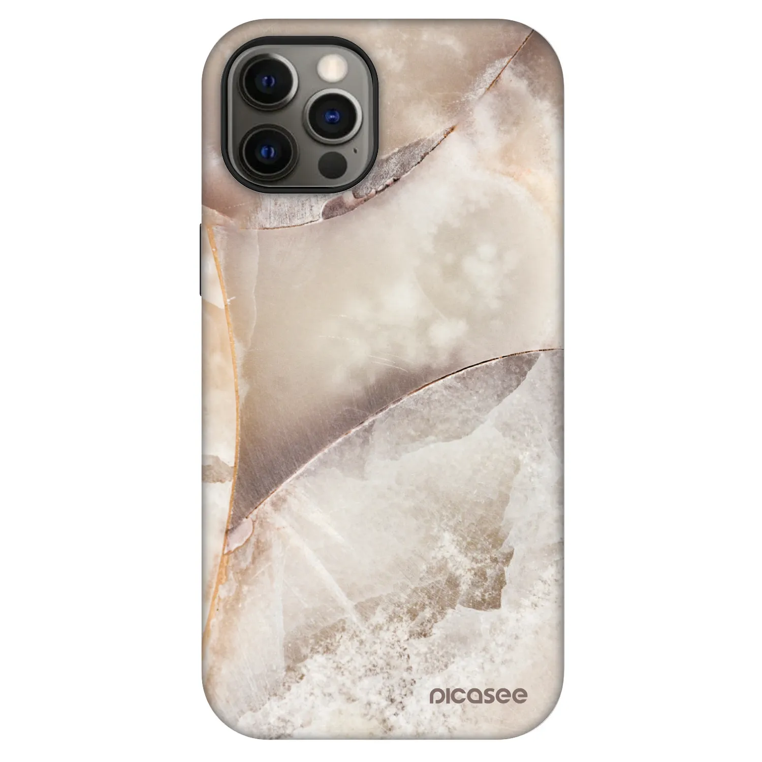 Picasee Fashion Case MagSafe Apple iPhone 12 - Cream marble