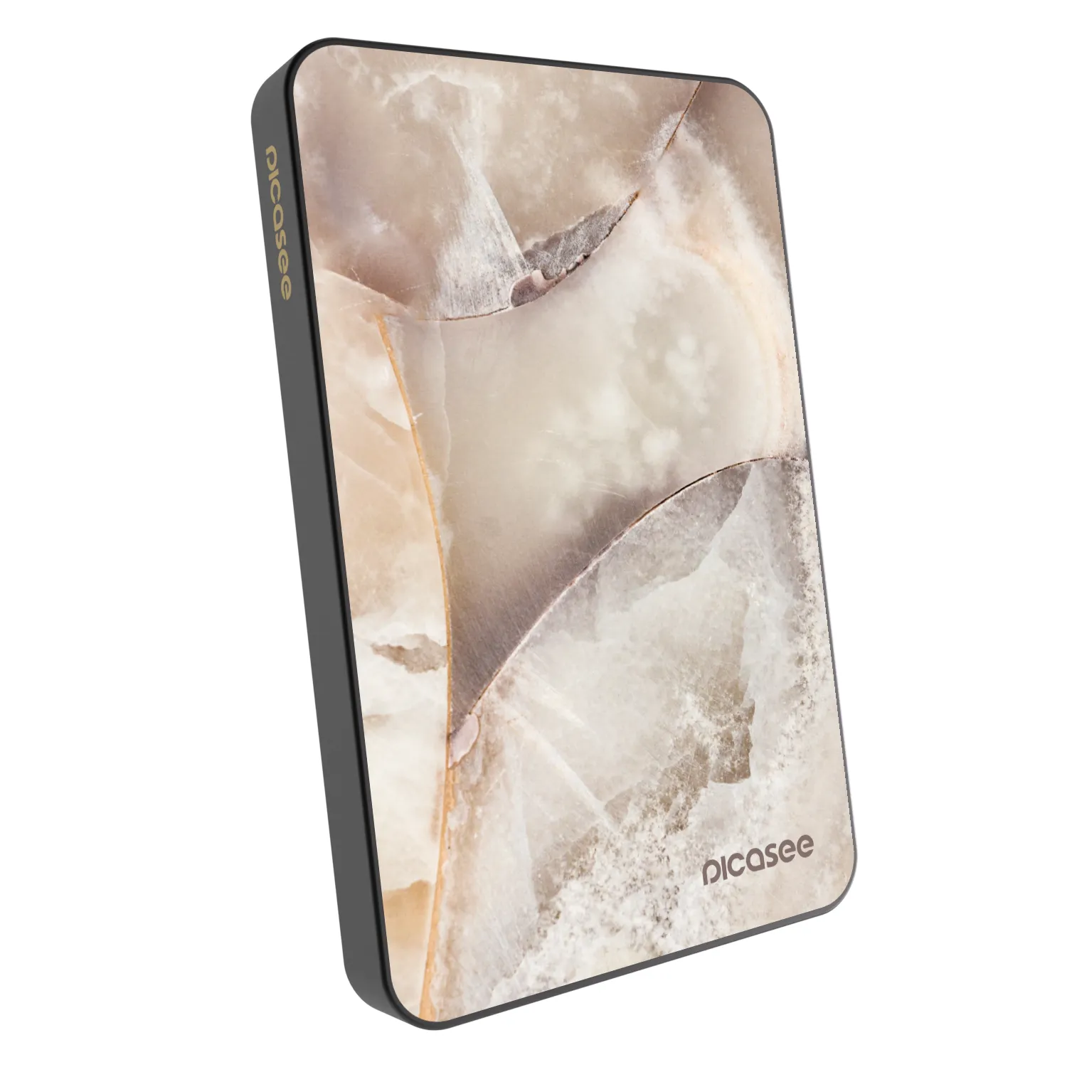 Picasee Powerbank MagSafe 5 000 mAh Szürke - Cream marble