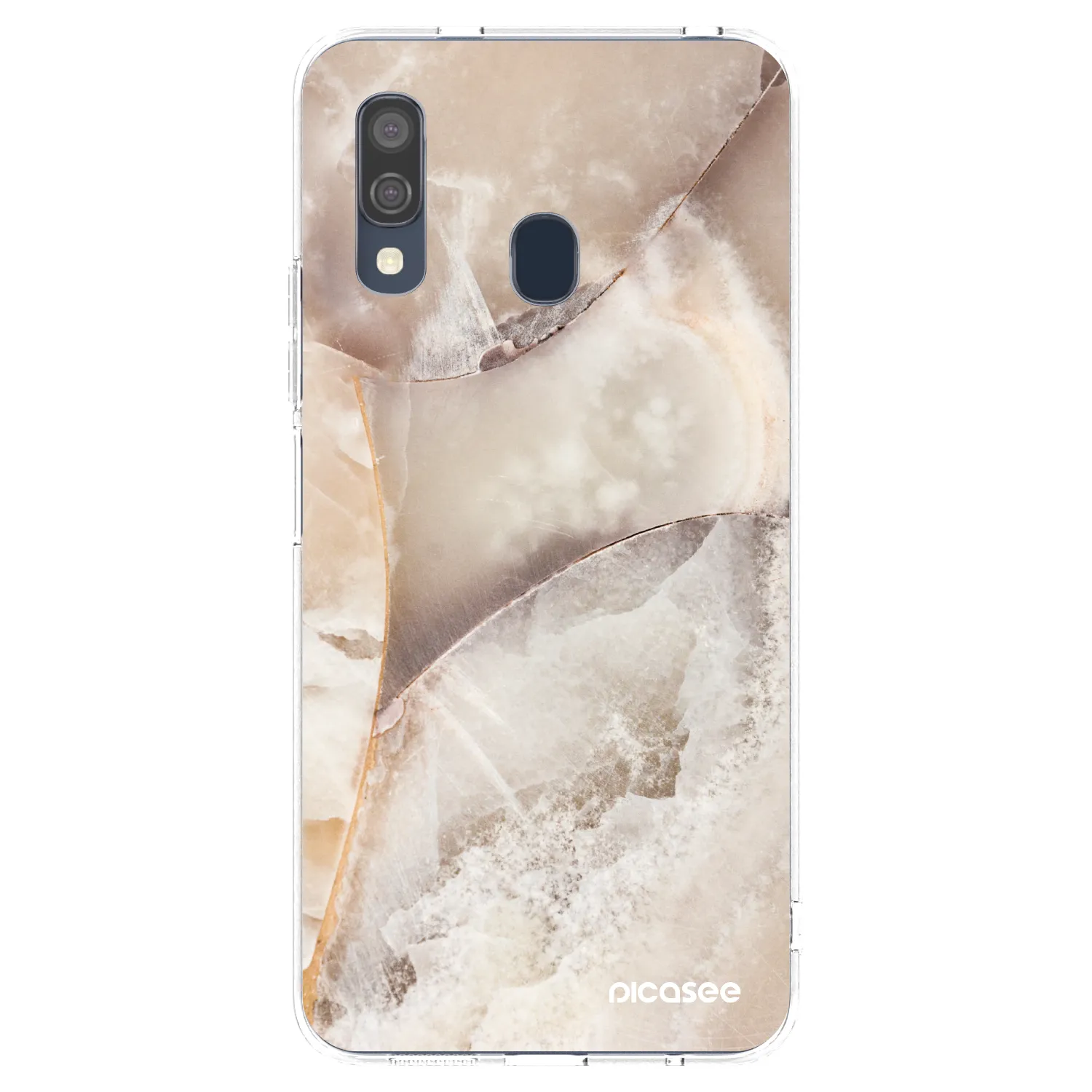 Picasee átlátszó szilikon tok az alábbi mobiltelefonokra Samsung Galaxy A40 A405F - Cream marble