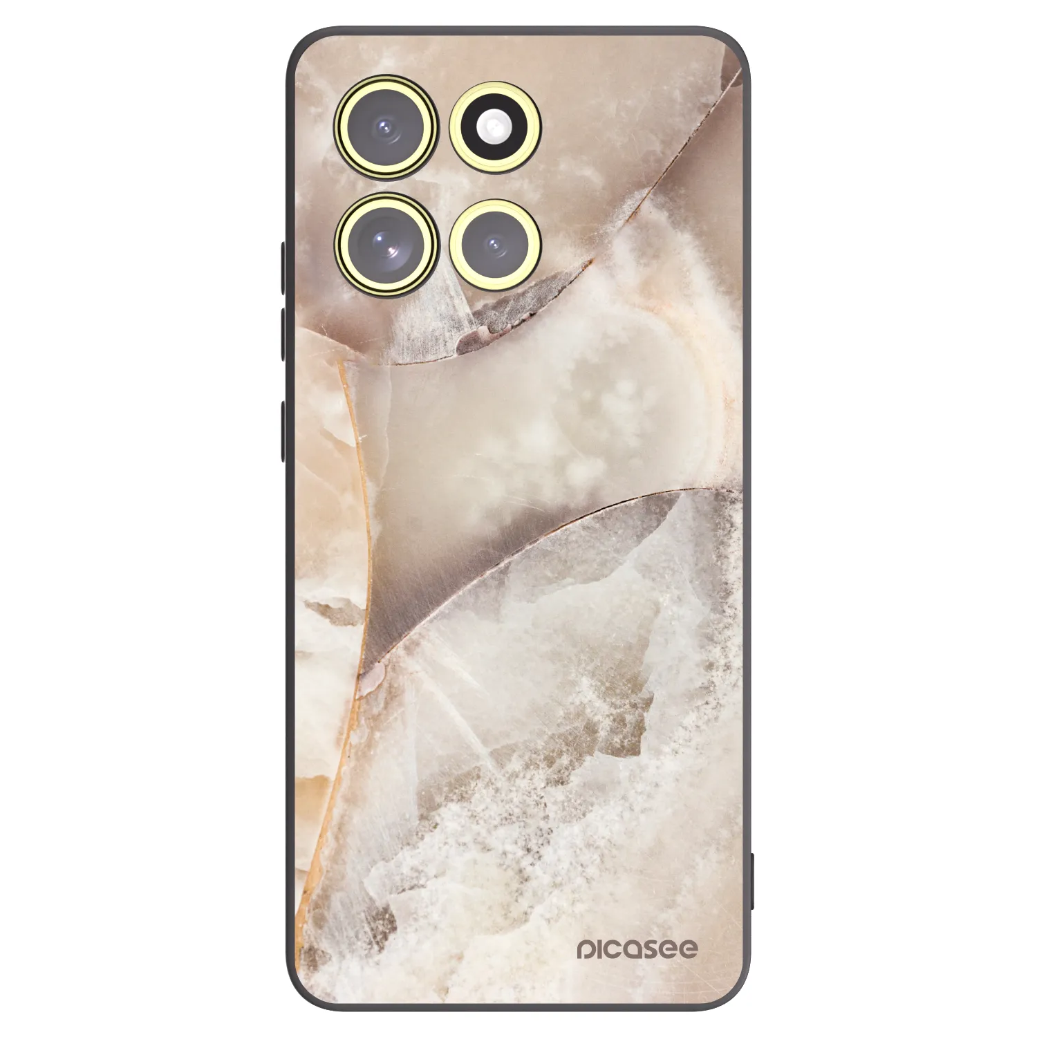 Picasee fekete szilikon tok az alábbi mobiltelefonokra Motorola Moto G86 5G - Cream marble
