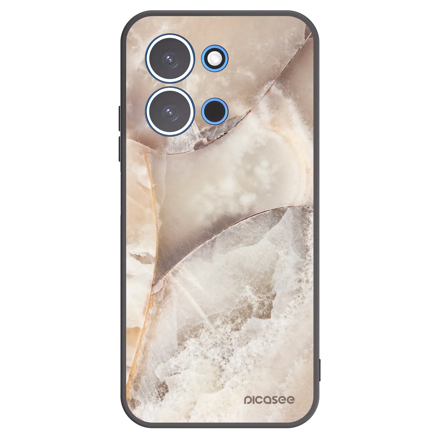 Picasee fekete szilikon tok az alábbi mobiltelefonokra Xiaomi Redmi 15C 4G - Cream marble