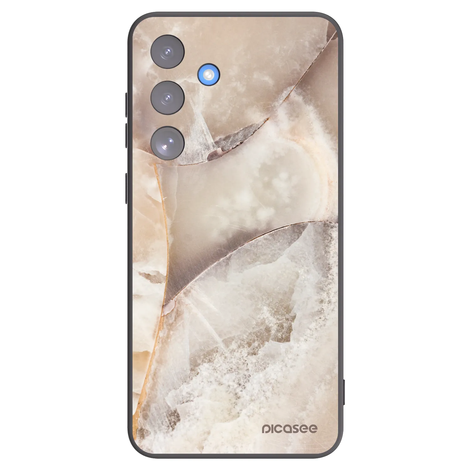 Picasee fekete szilikon tok az alábbi mobiltelefonokra Samsung Galaxy S25 FE 5G - Cream marble