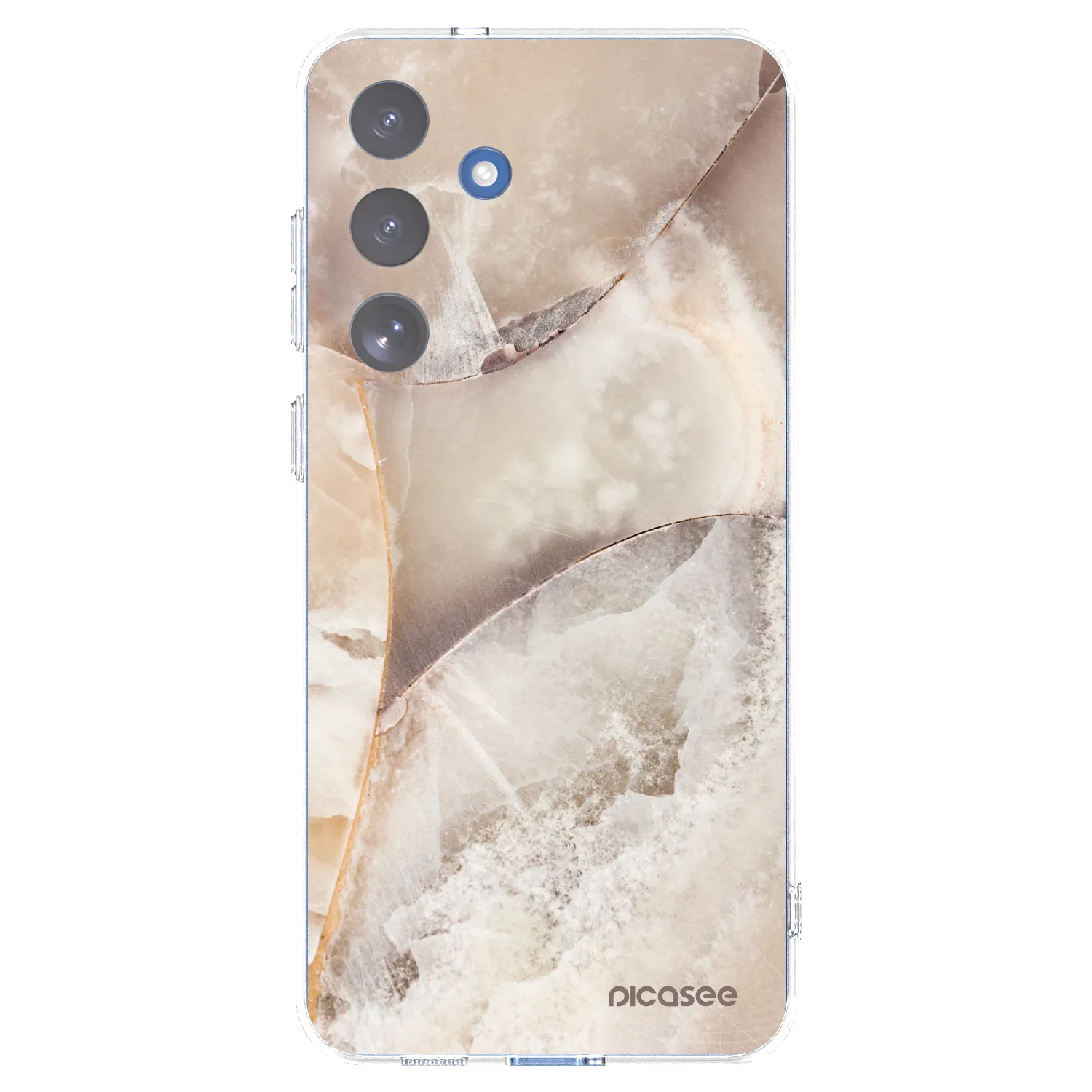 Picasee átlátszó szilikon tok az alábbi mobiltelefonokra Samsung Galaxy S25 FE 5G - Cream marble