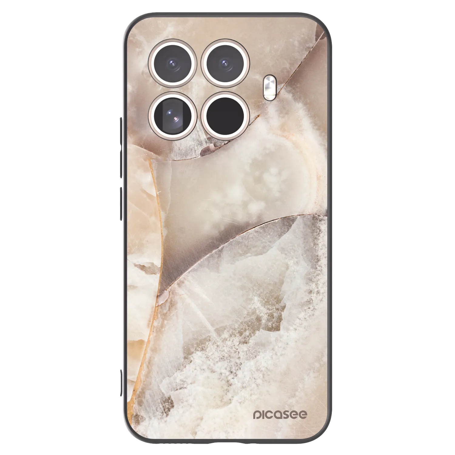 Picasee fekete szilikon tok az alábbi mobiltelefonokra Xiaomi 15T Pro - Cream marble