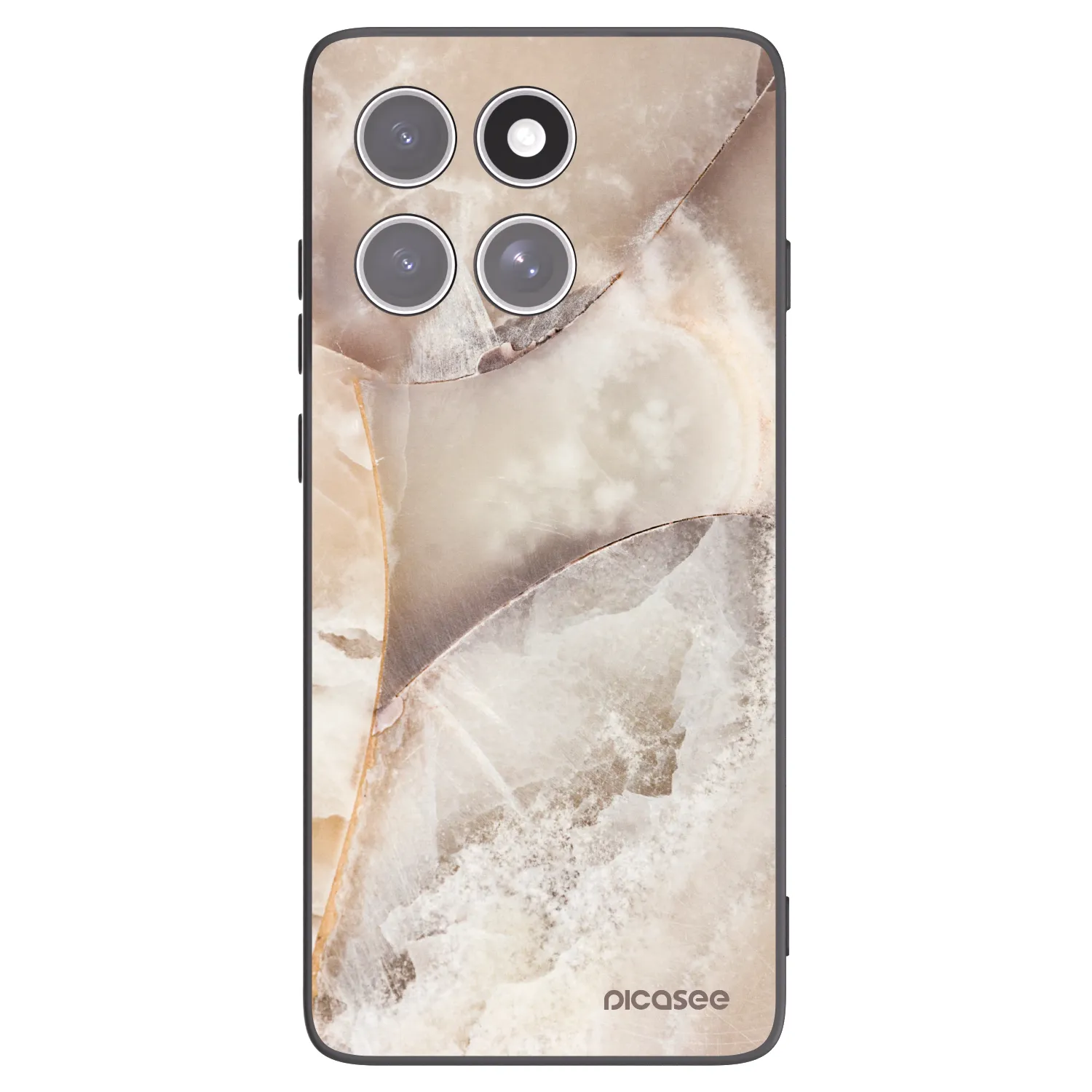 Picasee fekete szilikon tok az alábbi mobiltelefonokra Motorola Edge 60 Fusion - Cream marble