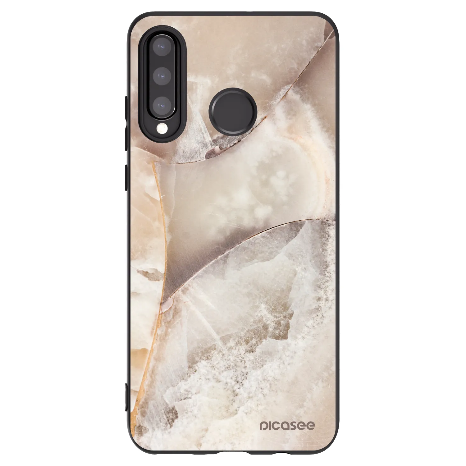 Picasee fekete szilikon tok az alábbi mobiltelefonokra Huawei P30 Lite - Cream marble