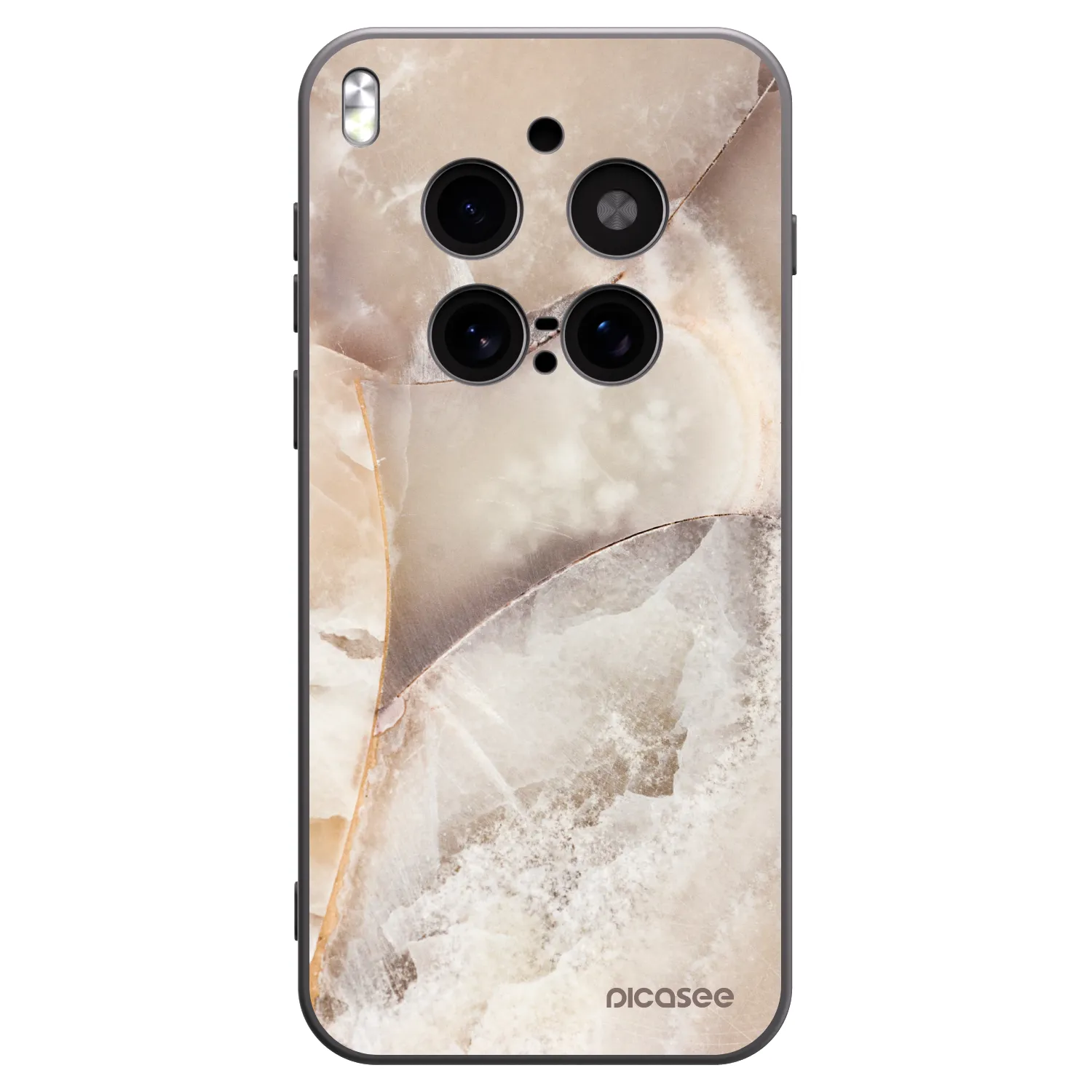Picasee fekete szilikon tok az alábbi mobiltelefonokra Vivo X300 Pro - Cream marble