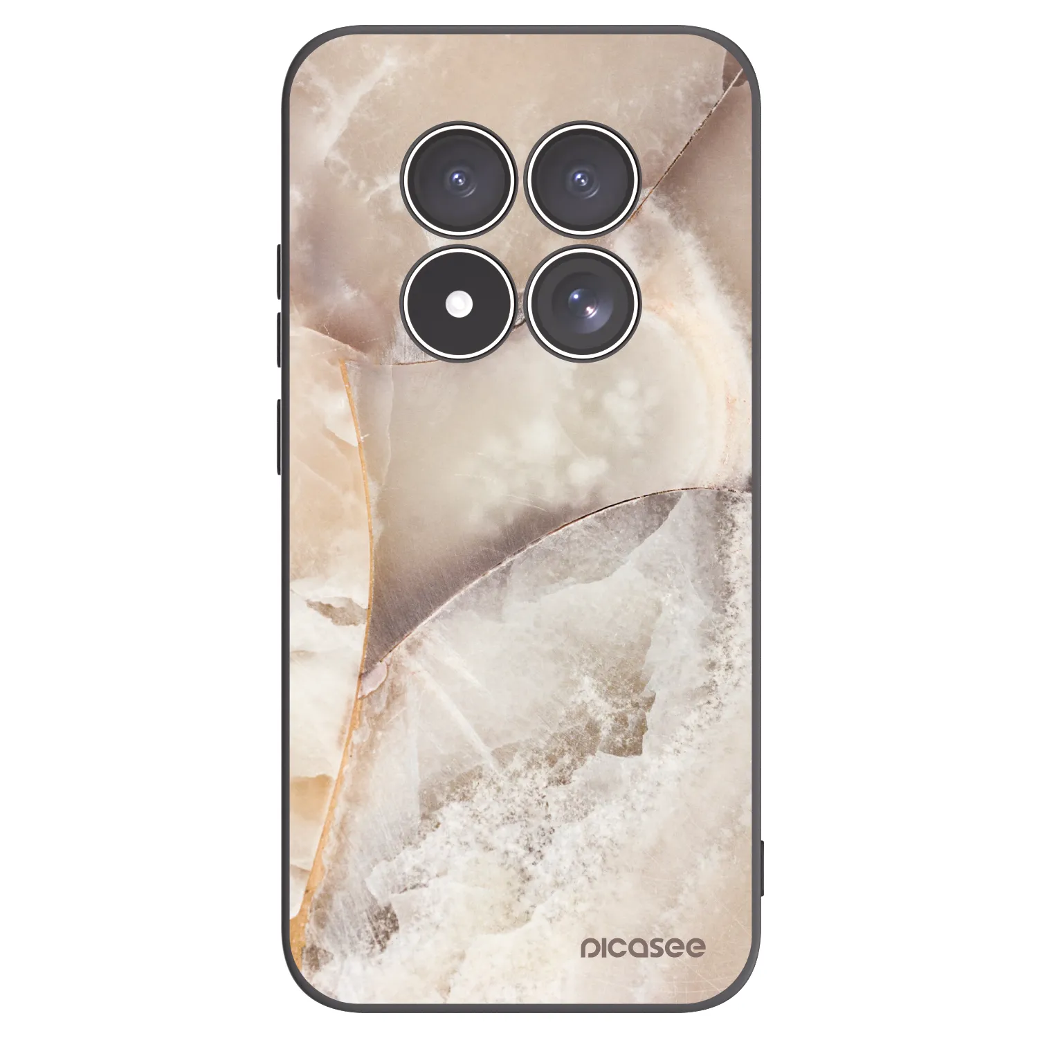Picasee fekete szilikon tok az alábbi mobiltelefonokra Xiaomi Redmi Note 15 Pro 5G - Cream marble