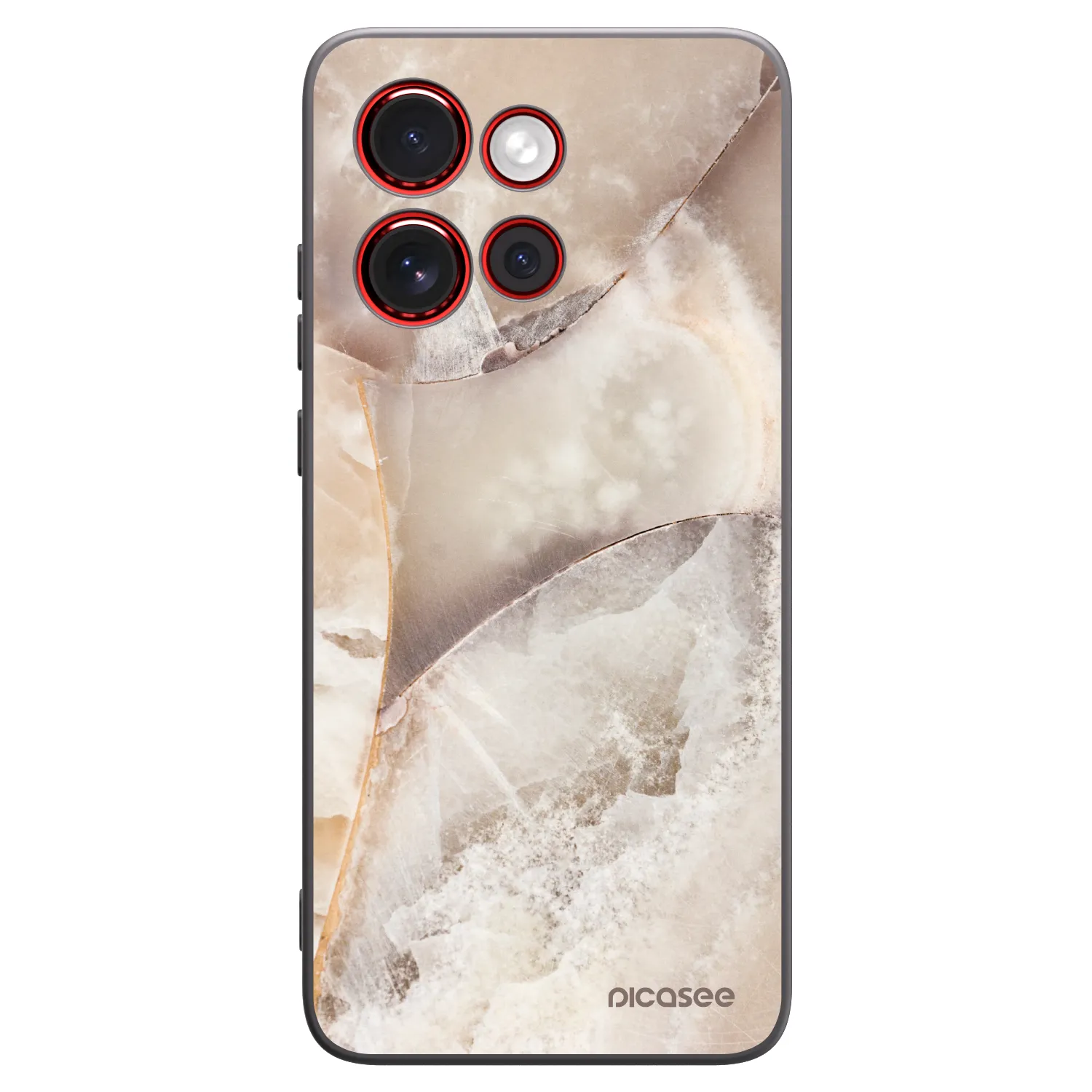 Picasee fekete szilikon tok az alábbi mobiltelefonokra Motorola Edge 60 Neo 5G - Cream marble
