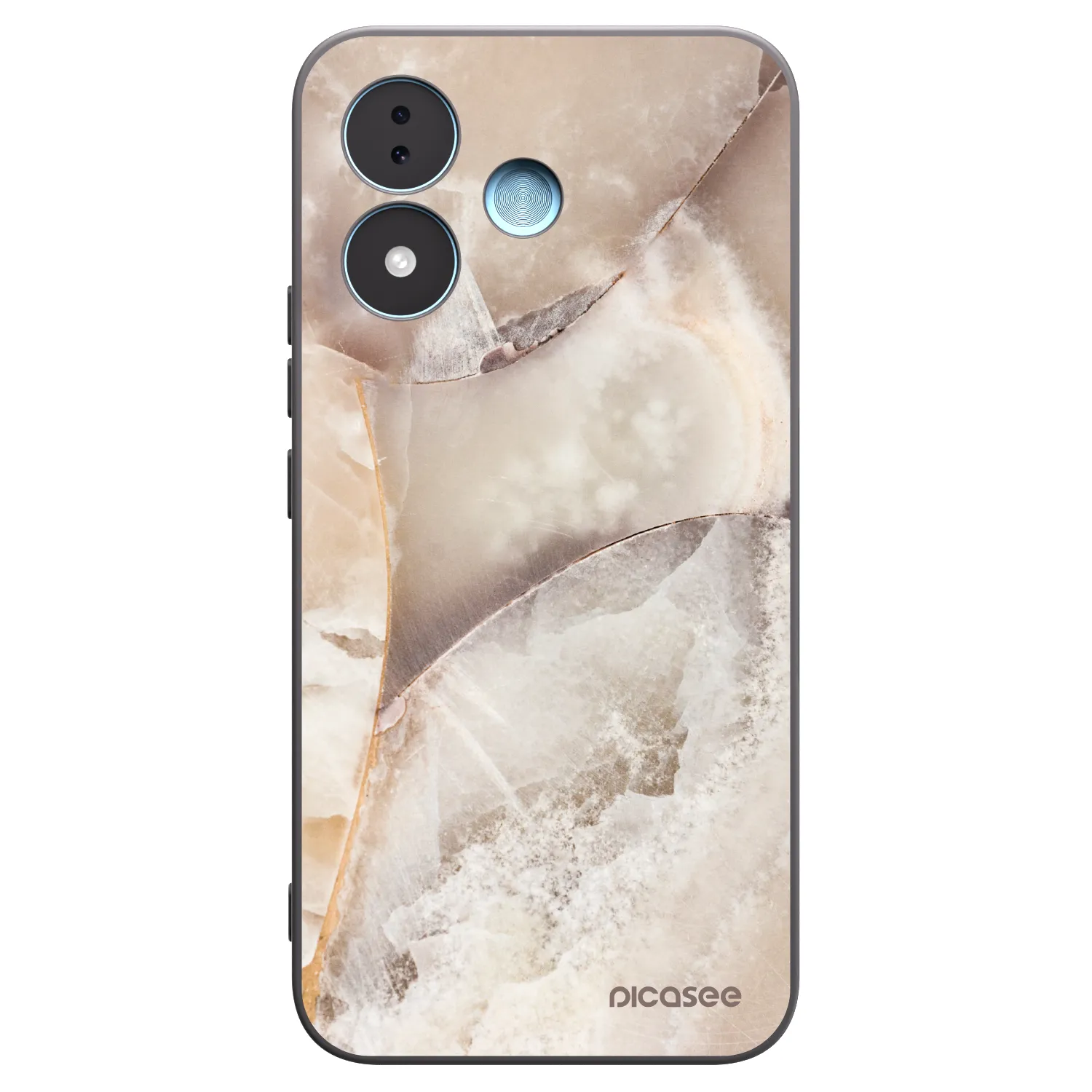 Picasee fekete szilikon tok az alábbi mobiltelefonokra Xiaomi Redmi Note 17 5G - Cream marble