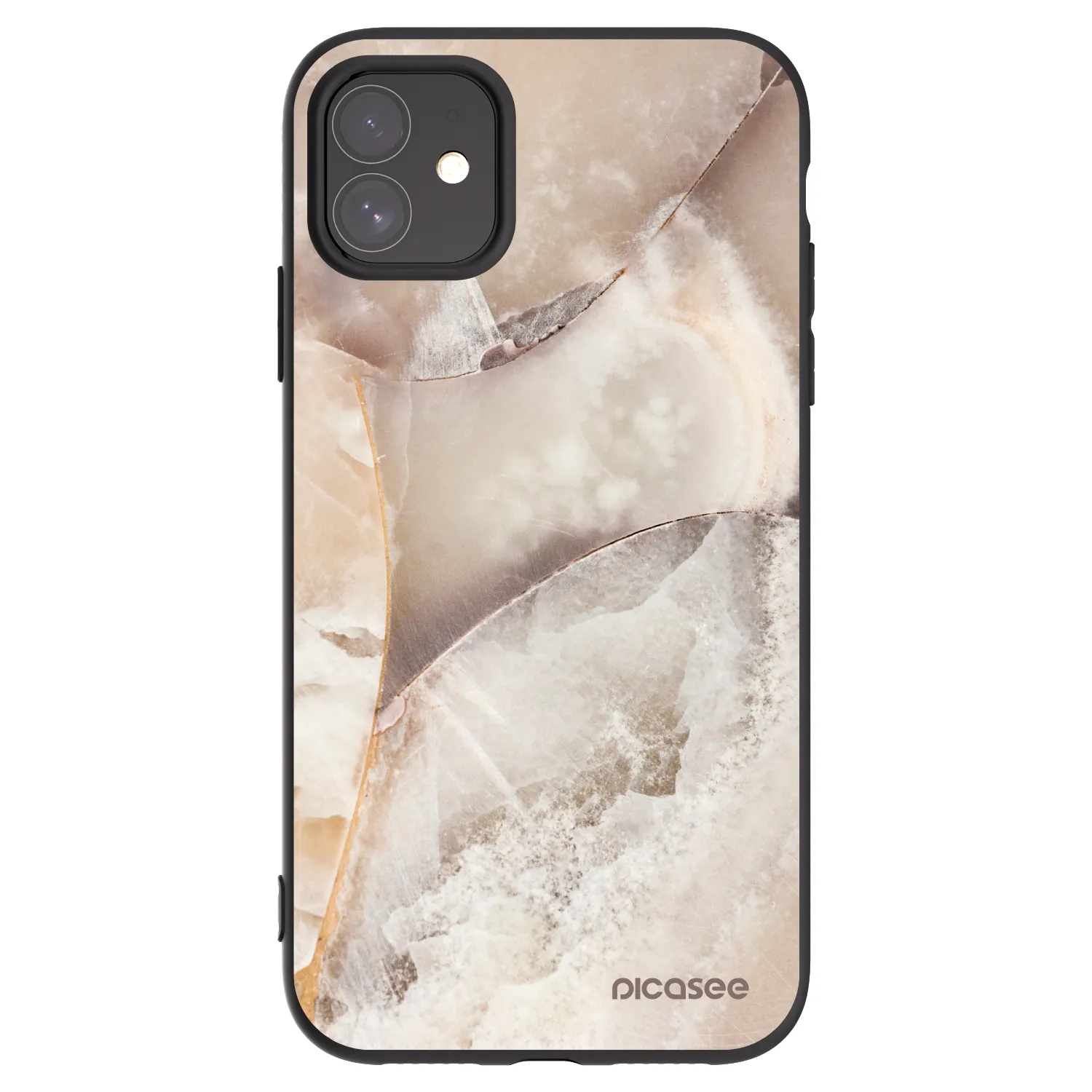 Picasee fekete szilikon tok az alábbi mobiltelefonokra Apple iPhone 11 - Cream marble