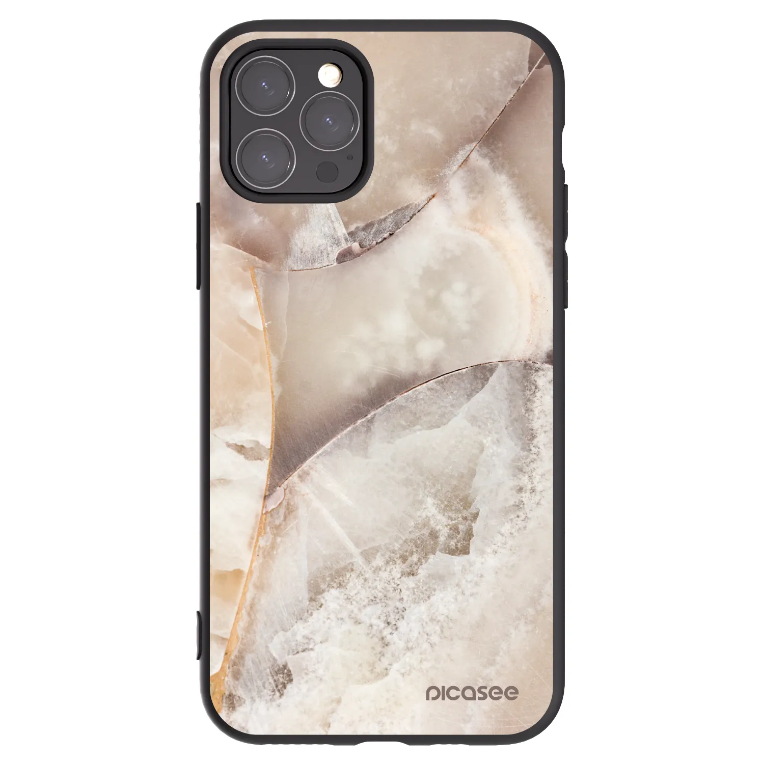 Picasee fekete szilikon tok az alábbi mobiltelefonokra Apple iPhone 11 Pro - Cream marble