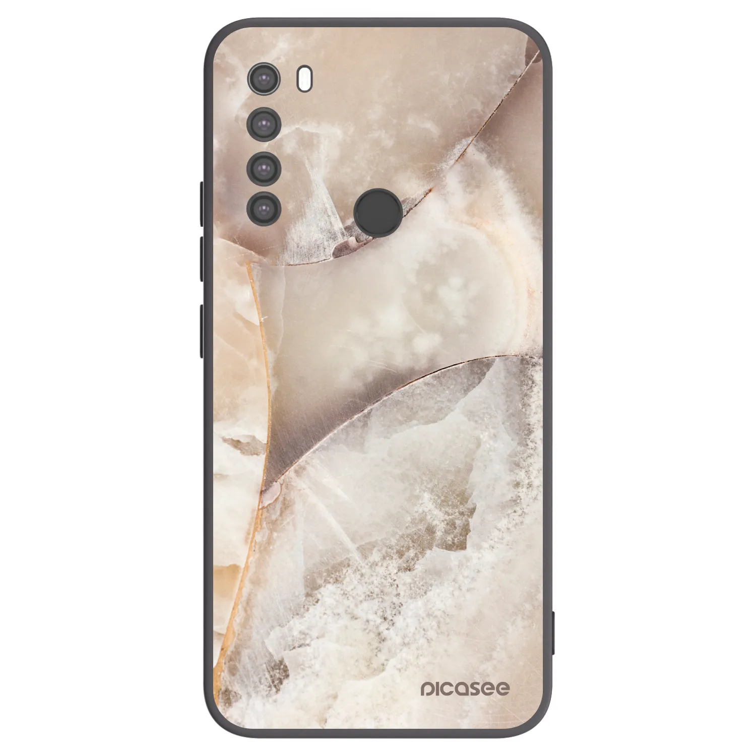Picasee fekete szilikon tok az alábbi mobiltelefonokra Xiaomi Redmi Note 8 - Cream marble