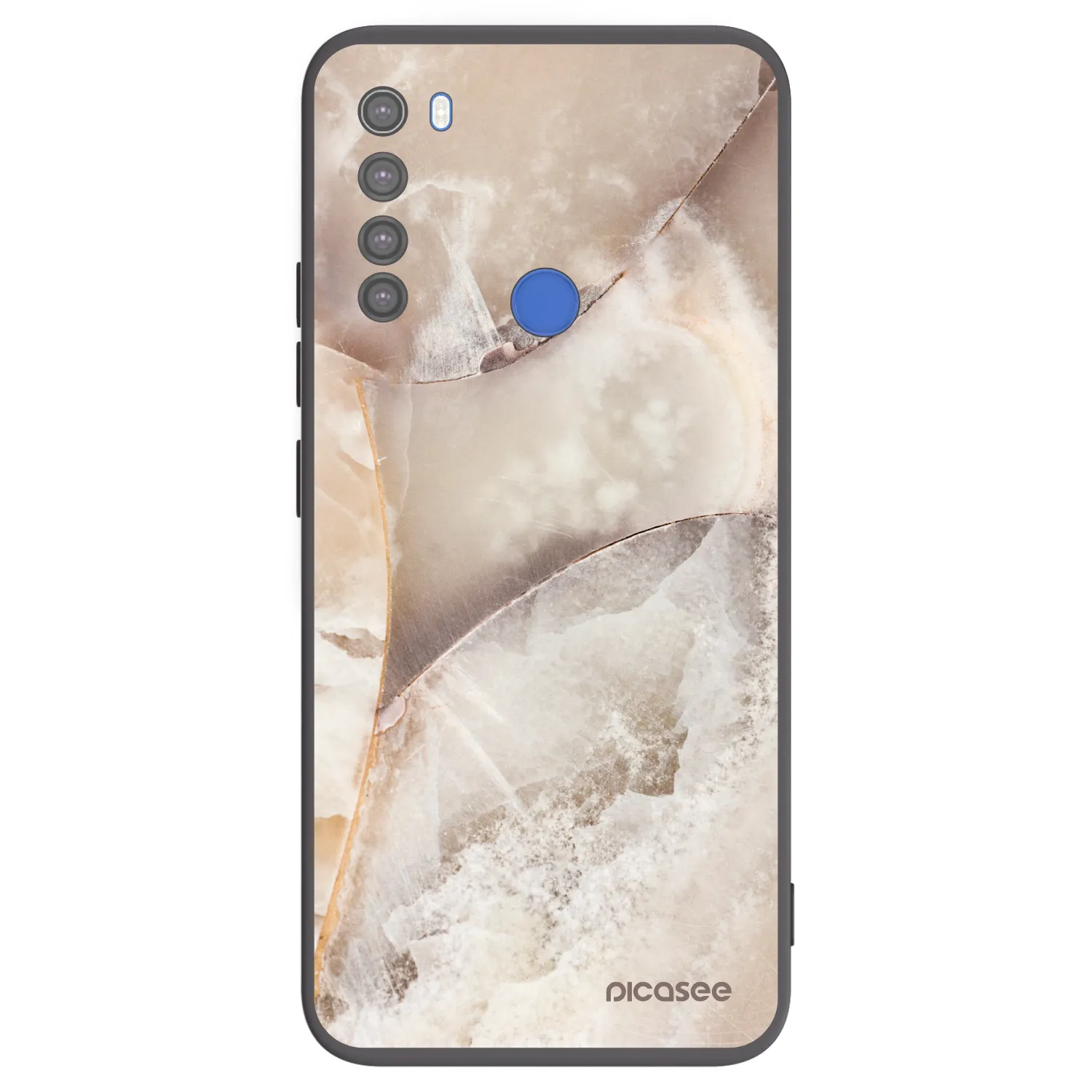 Picasee fekete szilikon tok az alábbi mobiltelefonokra Xiaomi Redmi Note 8T - Cream marble