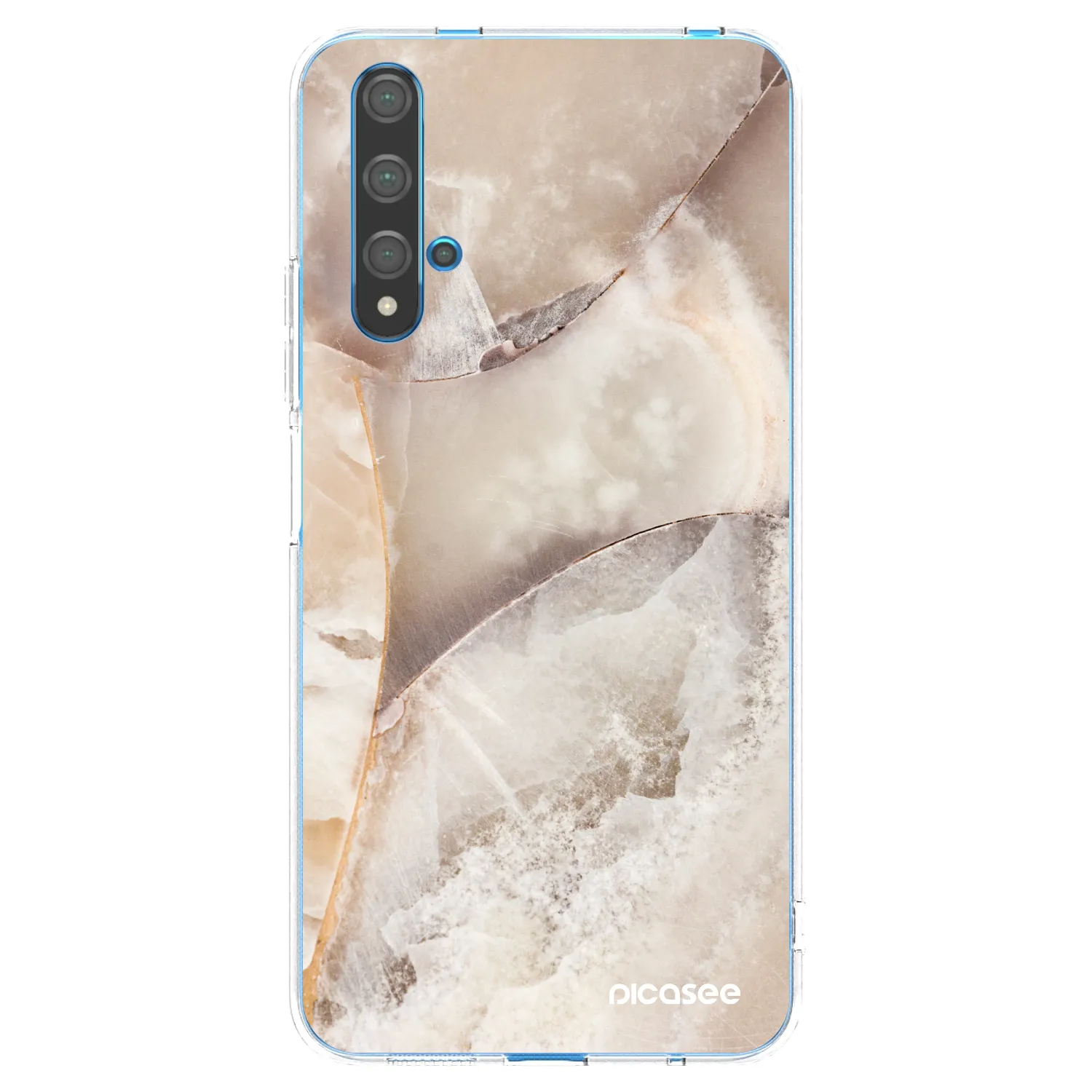 Picasee átlátszó szilikon tok az alábbi mobiltelefonokra Huawei Nova 5T - Cream marble
