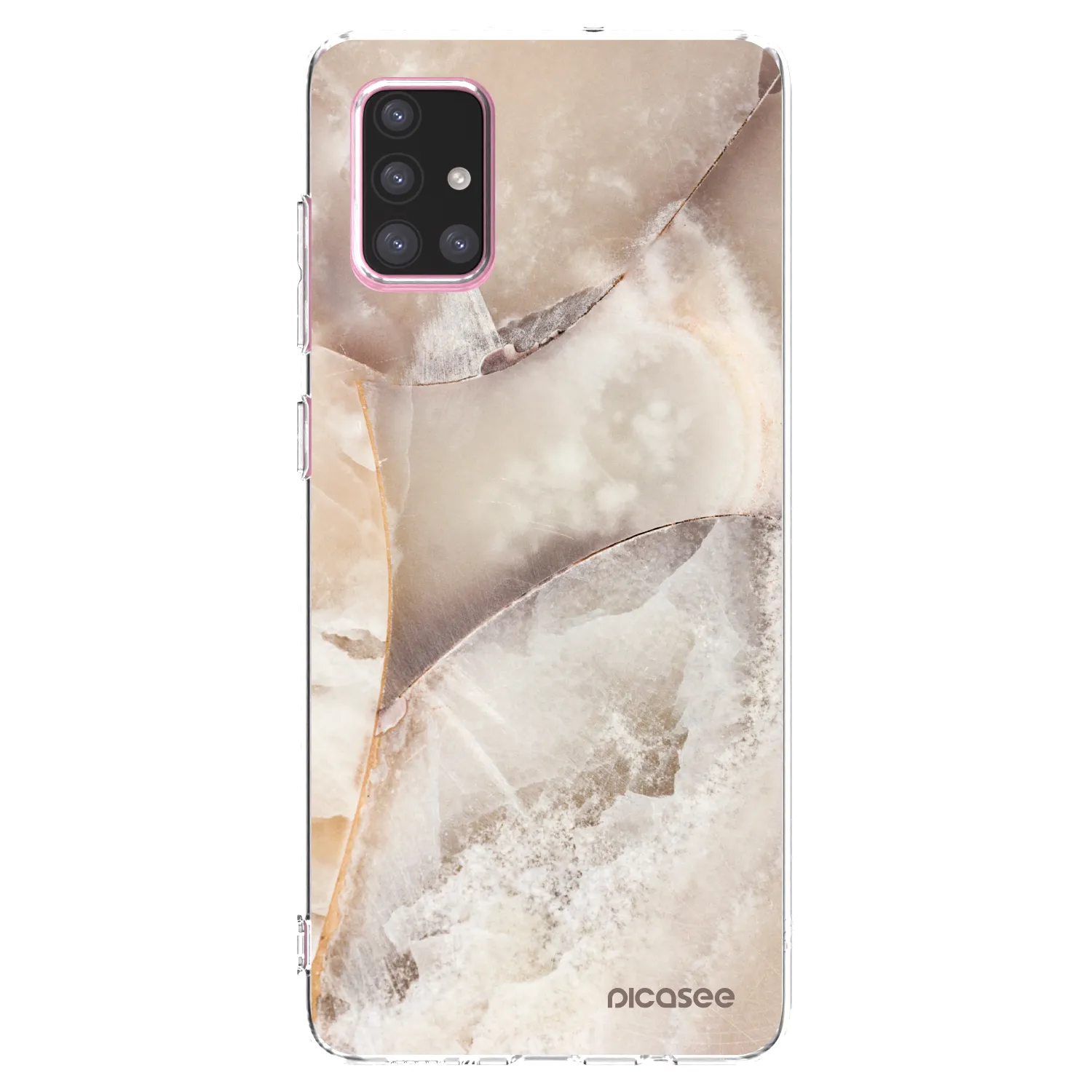 Picasee átlátszó szilikon tok az alábbi mobiltelefonokra Samsung Galaxy A71 A715F - Cream marble