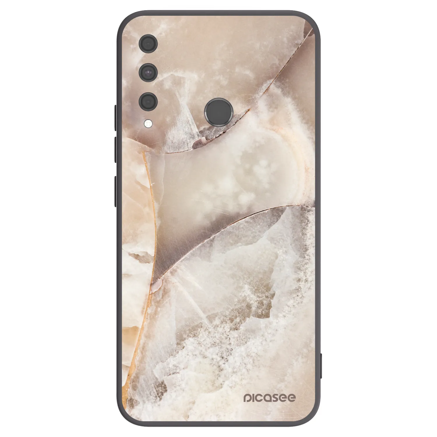 Picasee fekete szilikon tok az alábbi mobiltelefonokra Huawei P40 Lite E - Cream marble