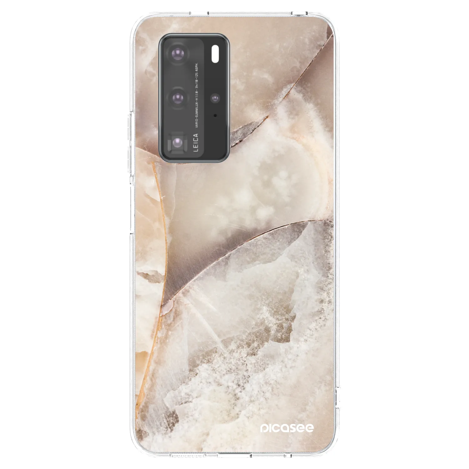 Picasee átlátszó szilikon tok az alábbi mobiltelefonokra Huawei P40 Pro - Cream marble
