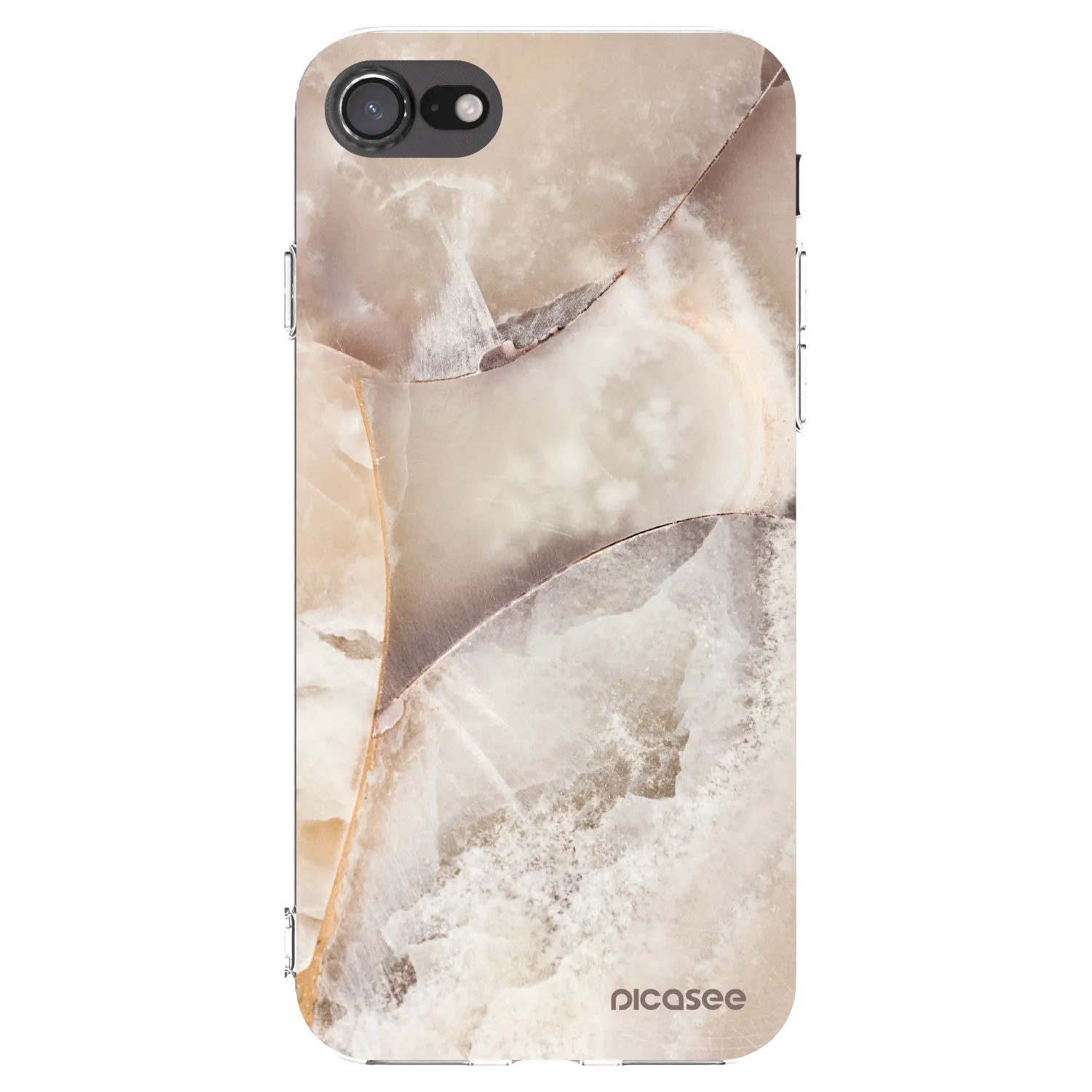 Picasee átlátszó szilikon tok az alábbi mobiltelefonokra Apple iPhone SE 2020 - Cream marble