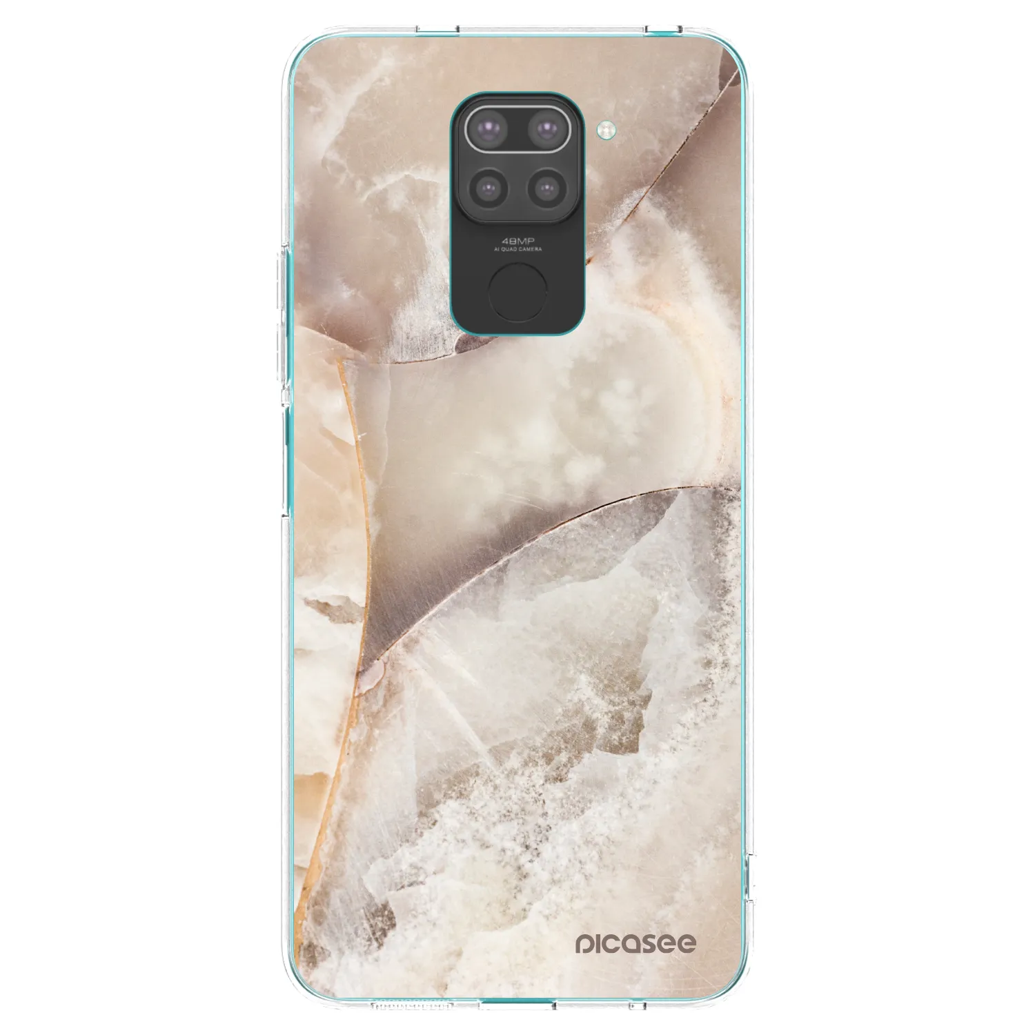 Picasee fekete szilikon tok az alábbi mobiltelefonokra Xiaomi Redmi Note 9 - Cream marble
