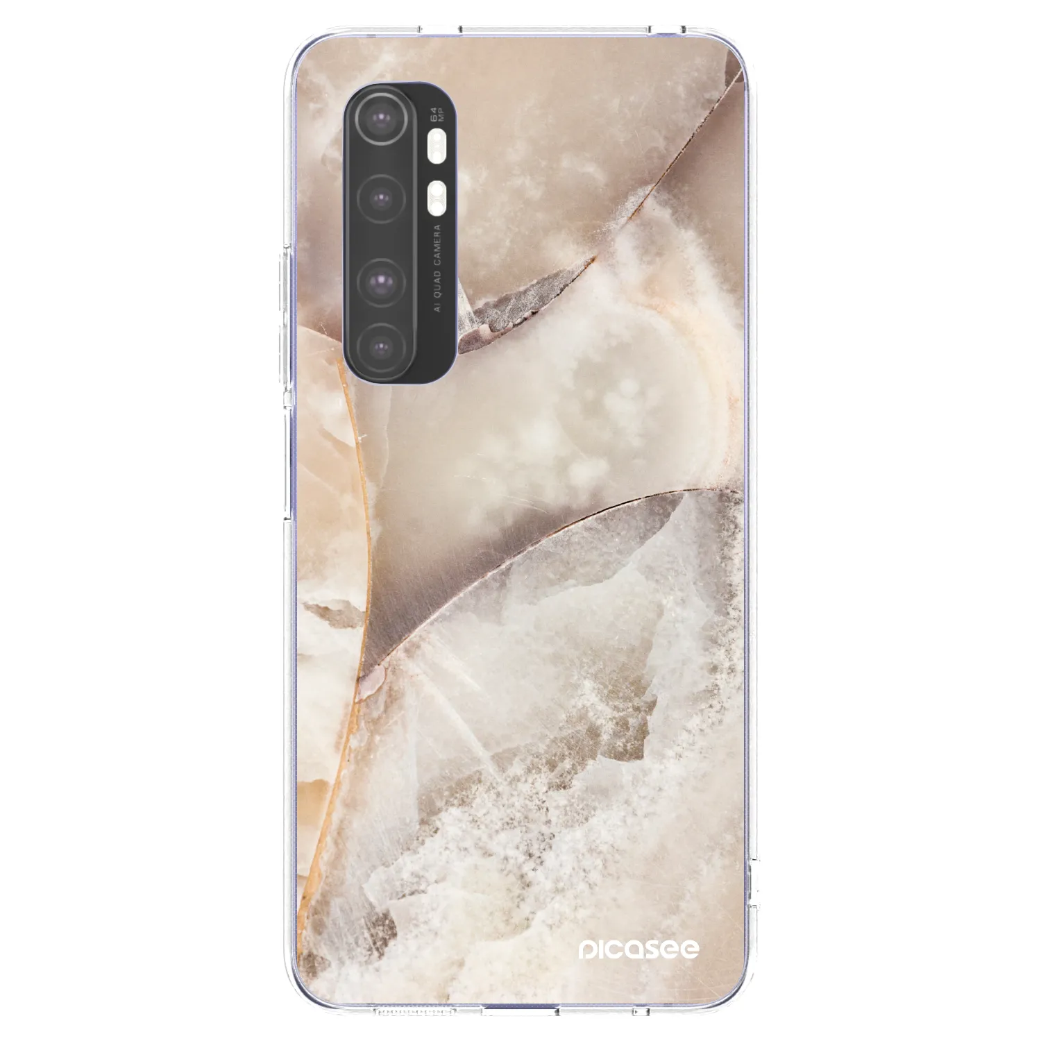 Picasee átlátszó szilikon tok az alábbi mobiltelefonokra Xiaomi Mi Note 10 Lite - Cream marble