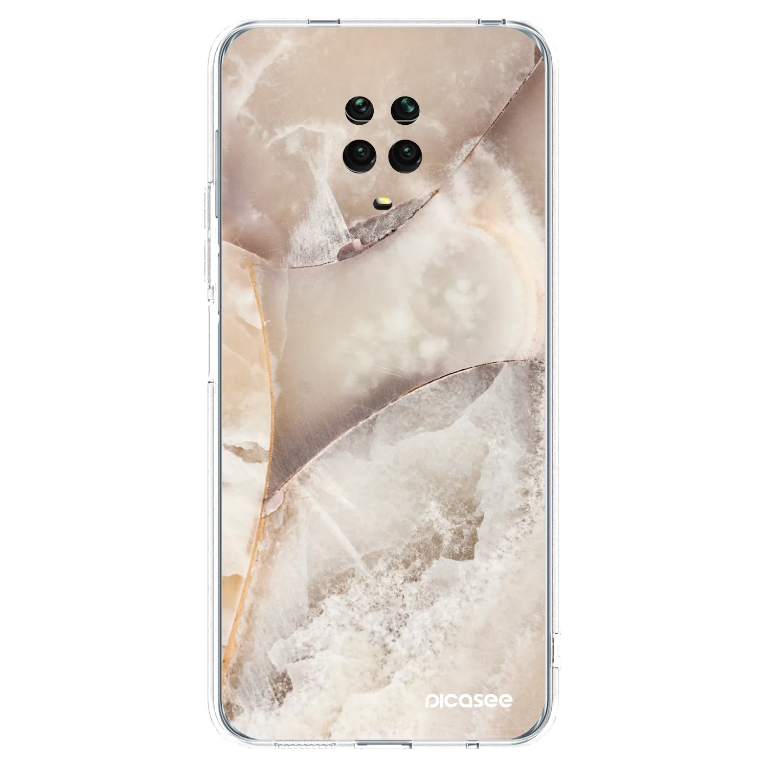 Picasee átlátszó szilikon tok az alábbi mobiltelefonokra Xiaomi Redmi Note 9S - Cream marble