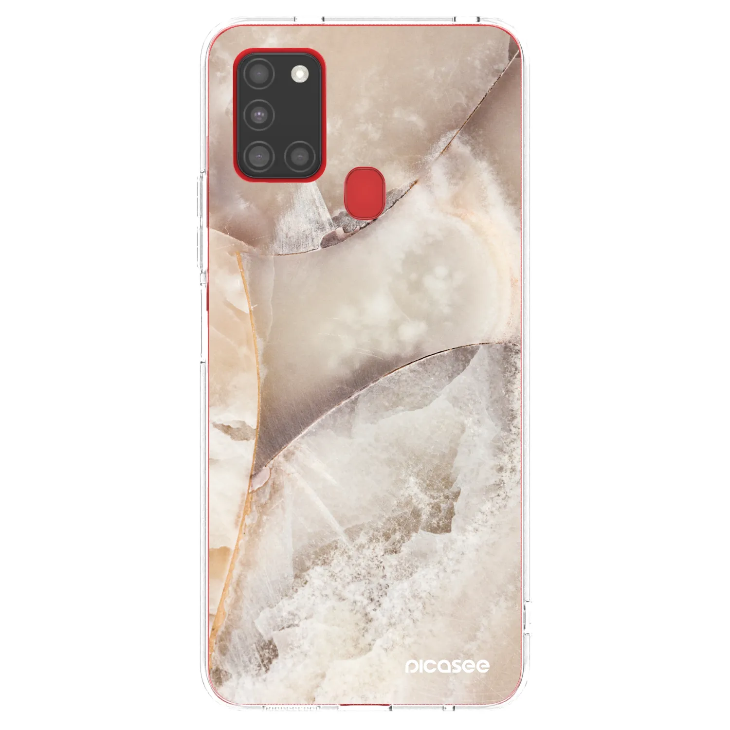 Picasee átlátszó szilikon tok az alábbi mobiltelefonokra Samsung Galaxy A21s - Cream marble