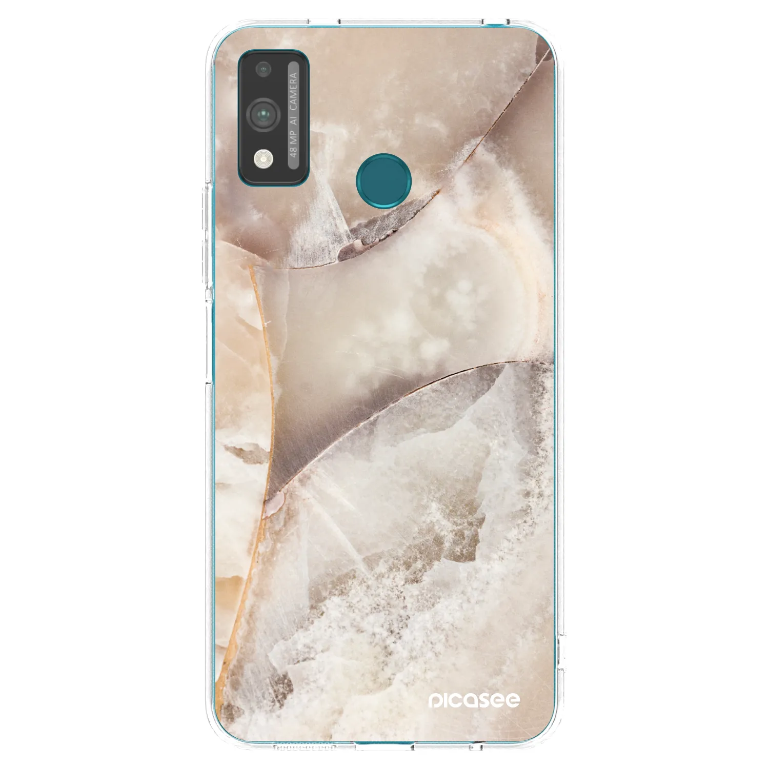 Picasee átlátszó szilikon tok az alábbi mobiltelefonokra Honor 9X Lite - Cream marble