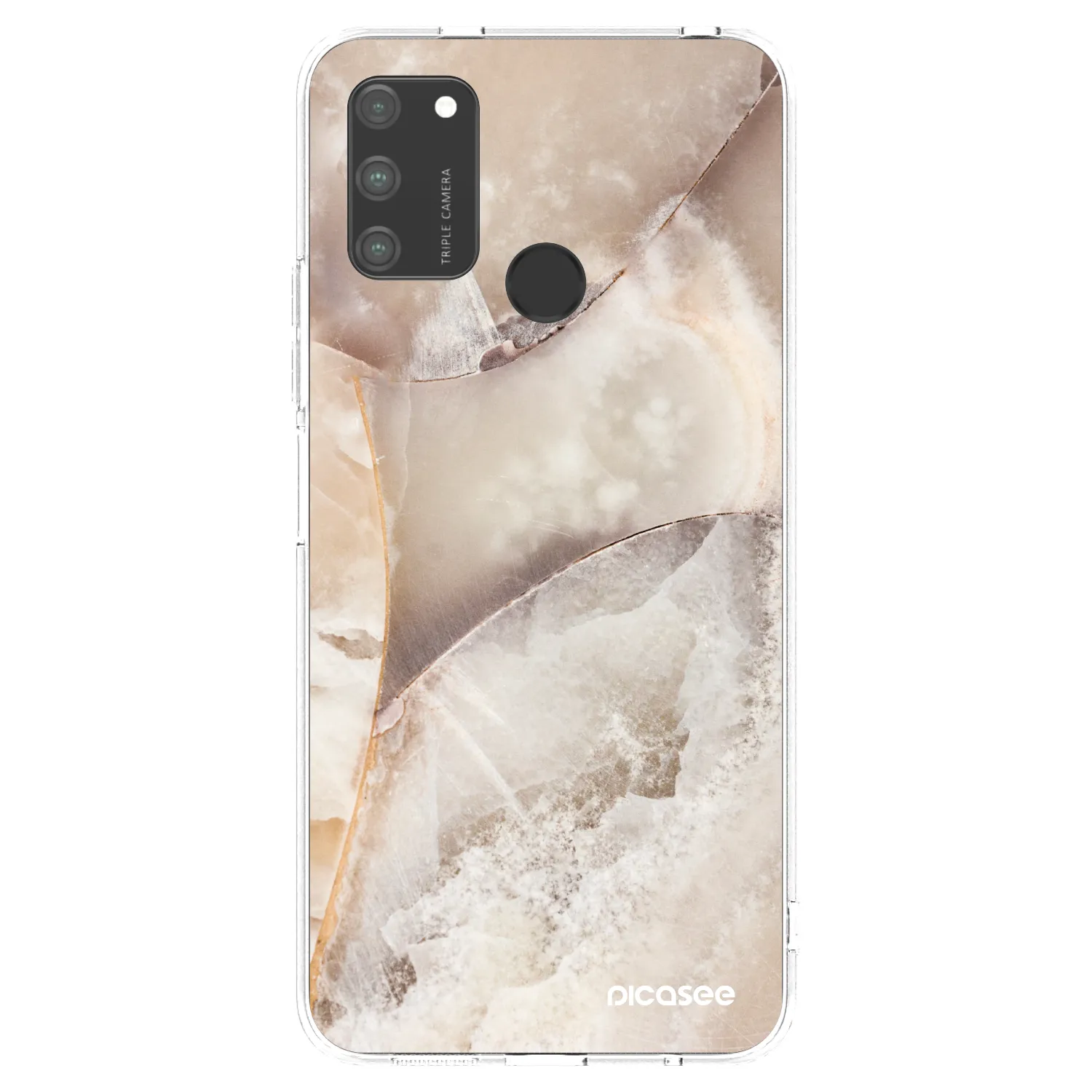 Picasee átlátszó szilikon tok az alábbi mobiltelefonokra Honor 9A - Cream marble