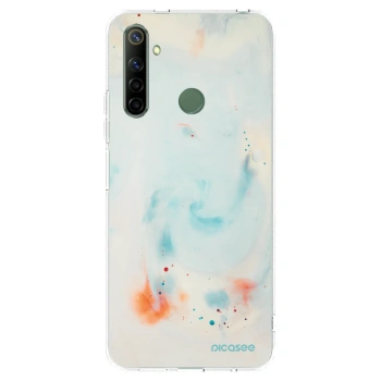 Picasee átlátszó szilikon tok az alábbi mobiltelefonokra Realme 6i - Splash