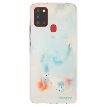 Picasee átlátszó szilikon tok az alábbi mobiltelefonokra Samsung Galaxy A21s - Splash