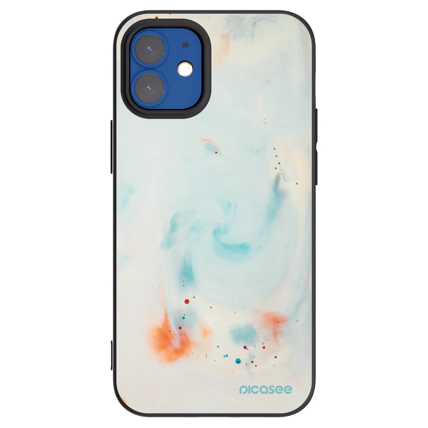 Picasee fekete szilikon tok az alábbi mobiltelefonokra Apple iPhone 12 mini - Splash