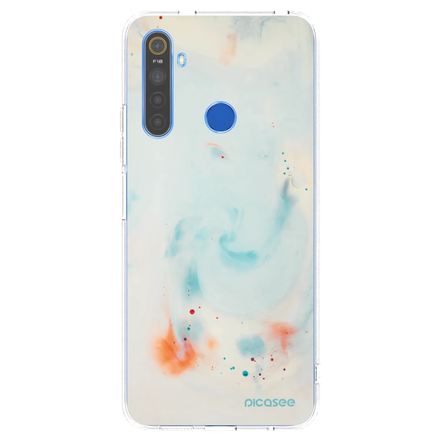 Picasee átlátszó szilikon tok az alábbi mobiltelefonokra Realme 5 - Splash