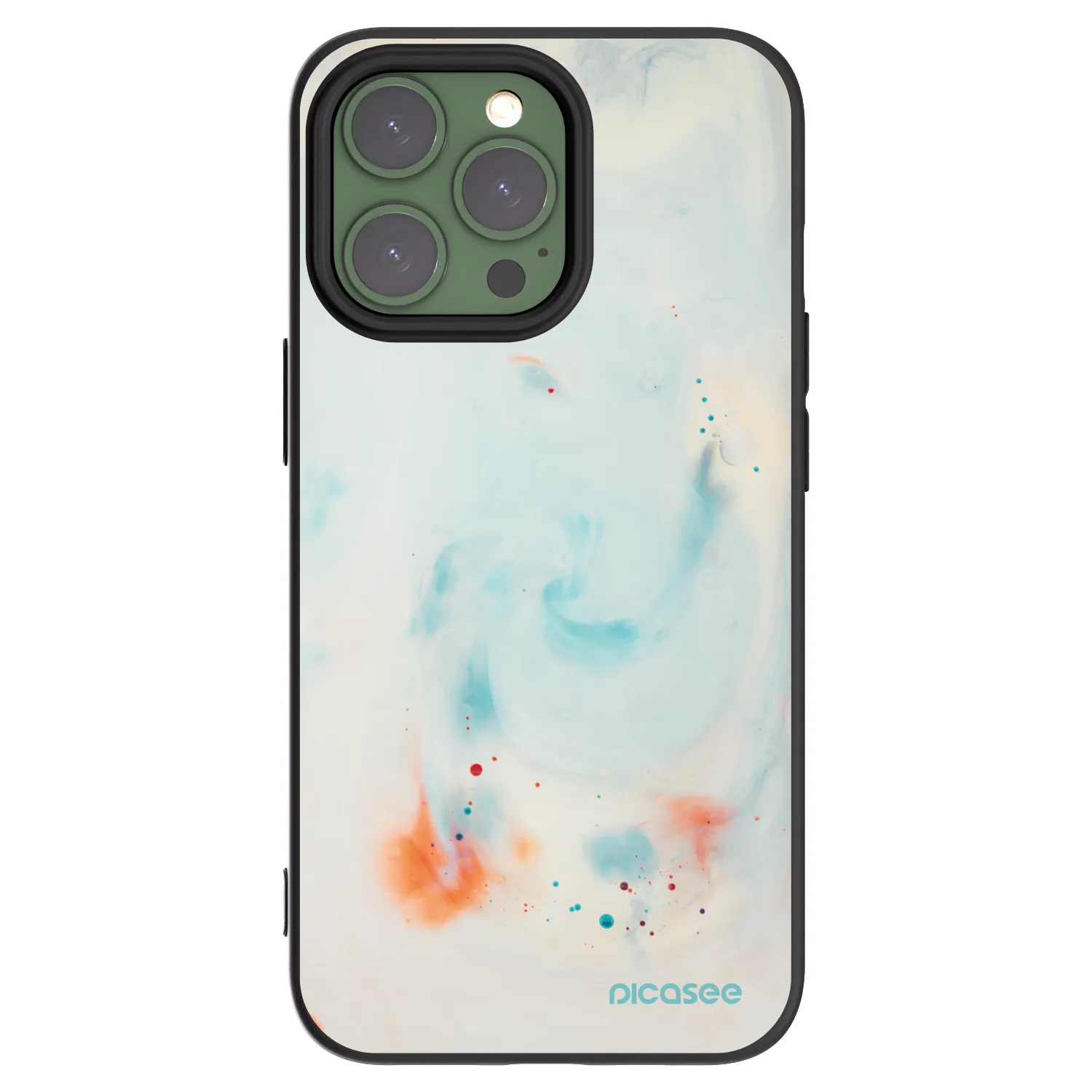 Picasee fekete szilikon tok az alábbi mobiltelefonokra Apple iPhone 13 Pro - Splash