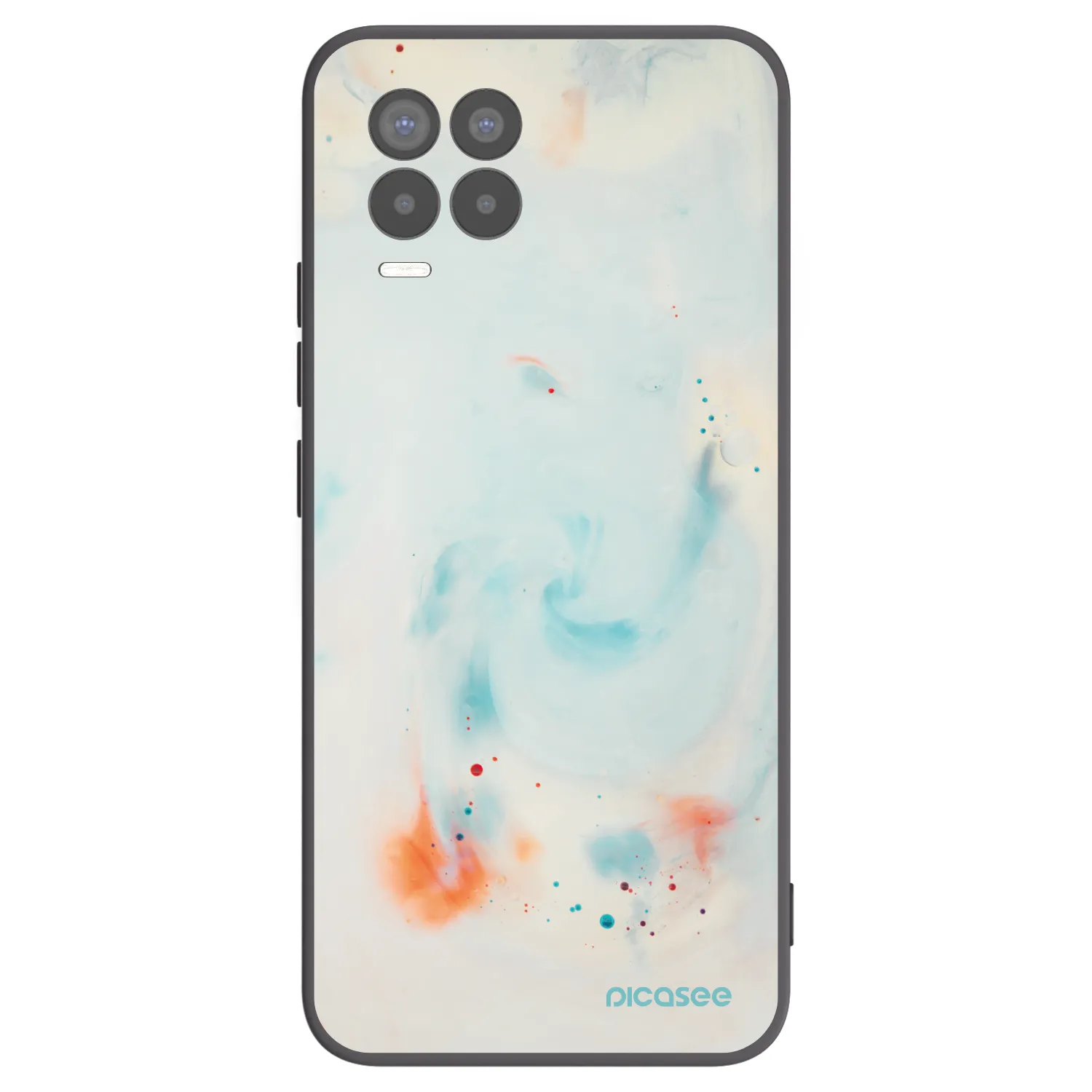 Picasee fekete szilikon tok az alábbi mobiltelefonokra Realme 8 Pro - Splash