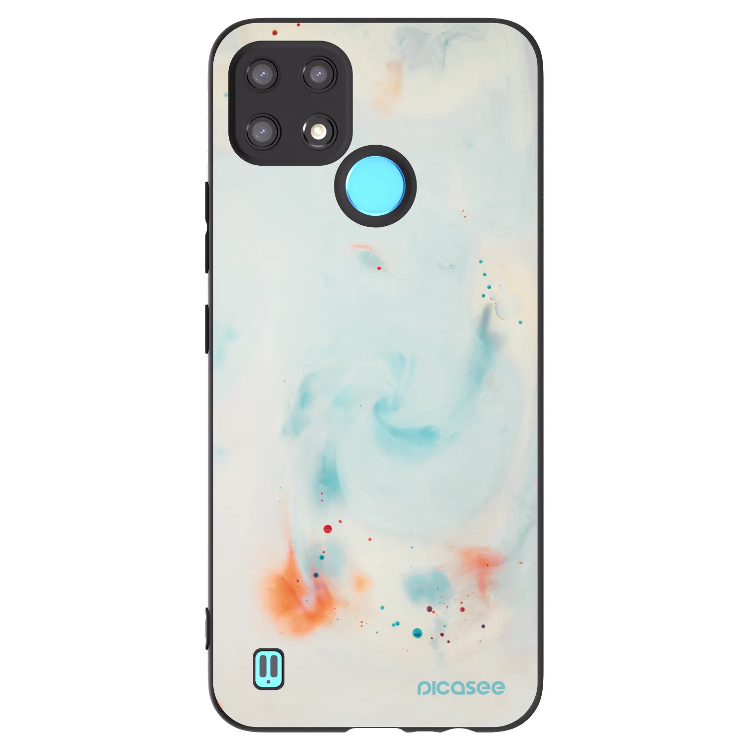 Picasee fekete szilikon tok az alábbi mobiltelefonokra Realme C21 - Splash