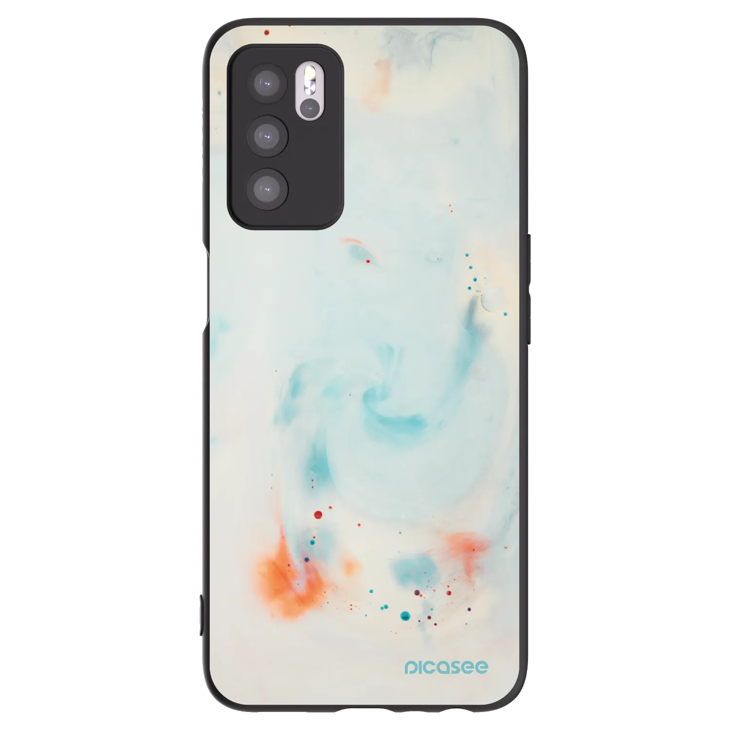 Picasee fekete szilikon tok az alábbi mobiltelefonokra OPPO A16s - Splash