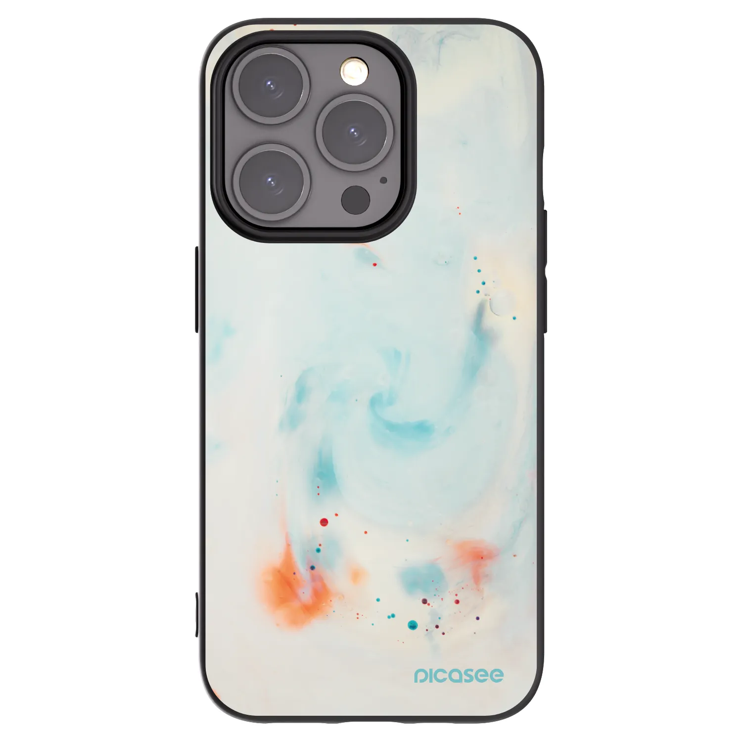 Picasee fekete szilikon tok az alábbi mobiltelefonokra Apple iPhone 15 Pro - Splash