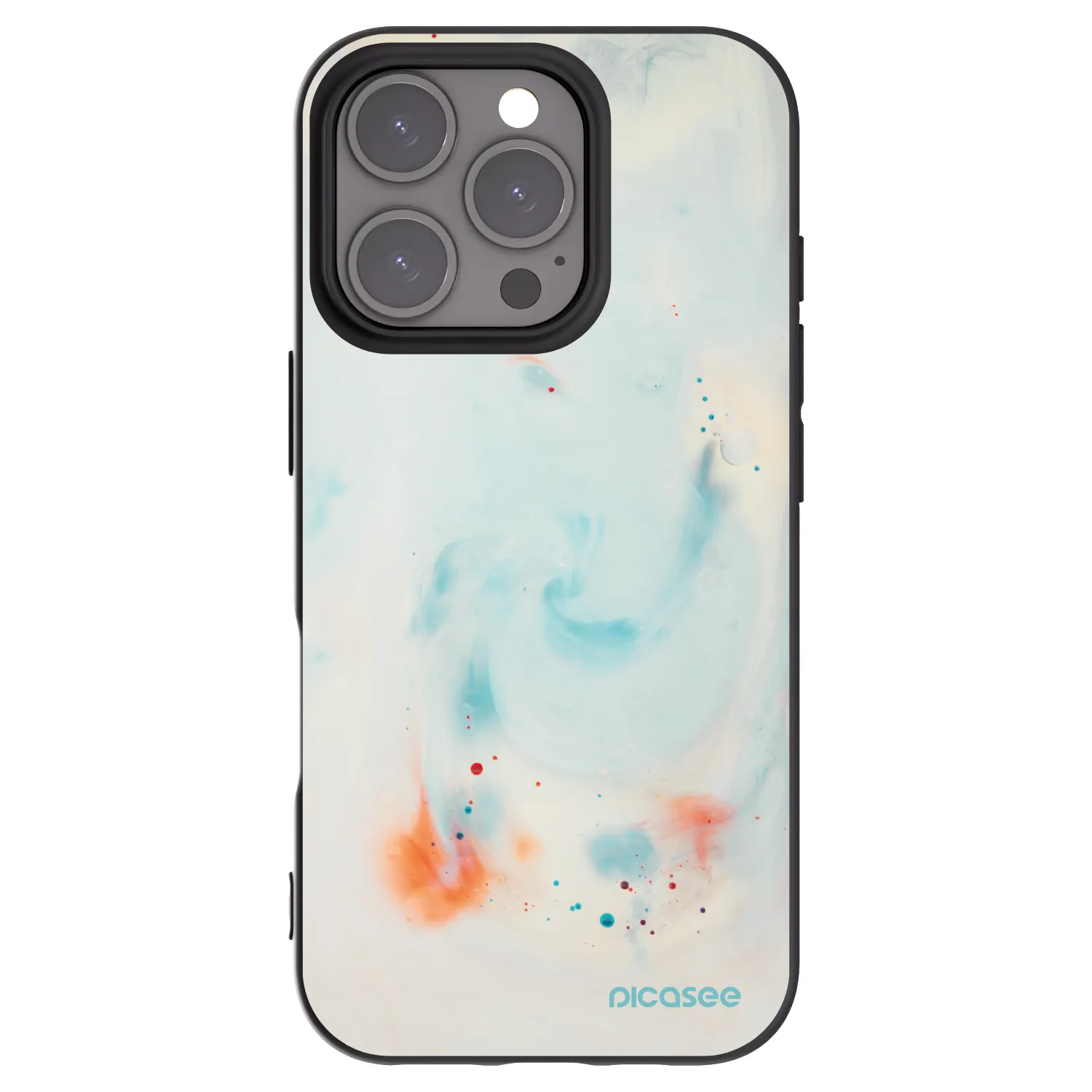 Picasee fekete szilikon tok az alábbi mobiltelefonokra Apple iPhone 16 Pro - Splash